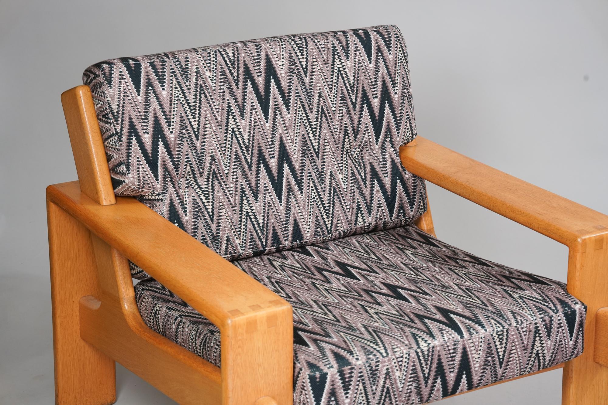 Fabric Set of Two Bonanza Armchairs, Esko Pajamies, Asko, Mid-20th Century  For Sale