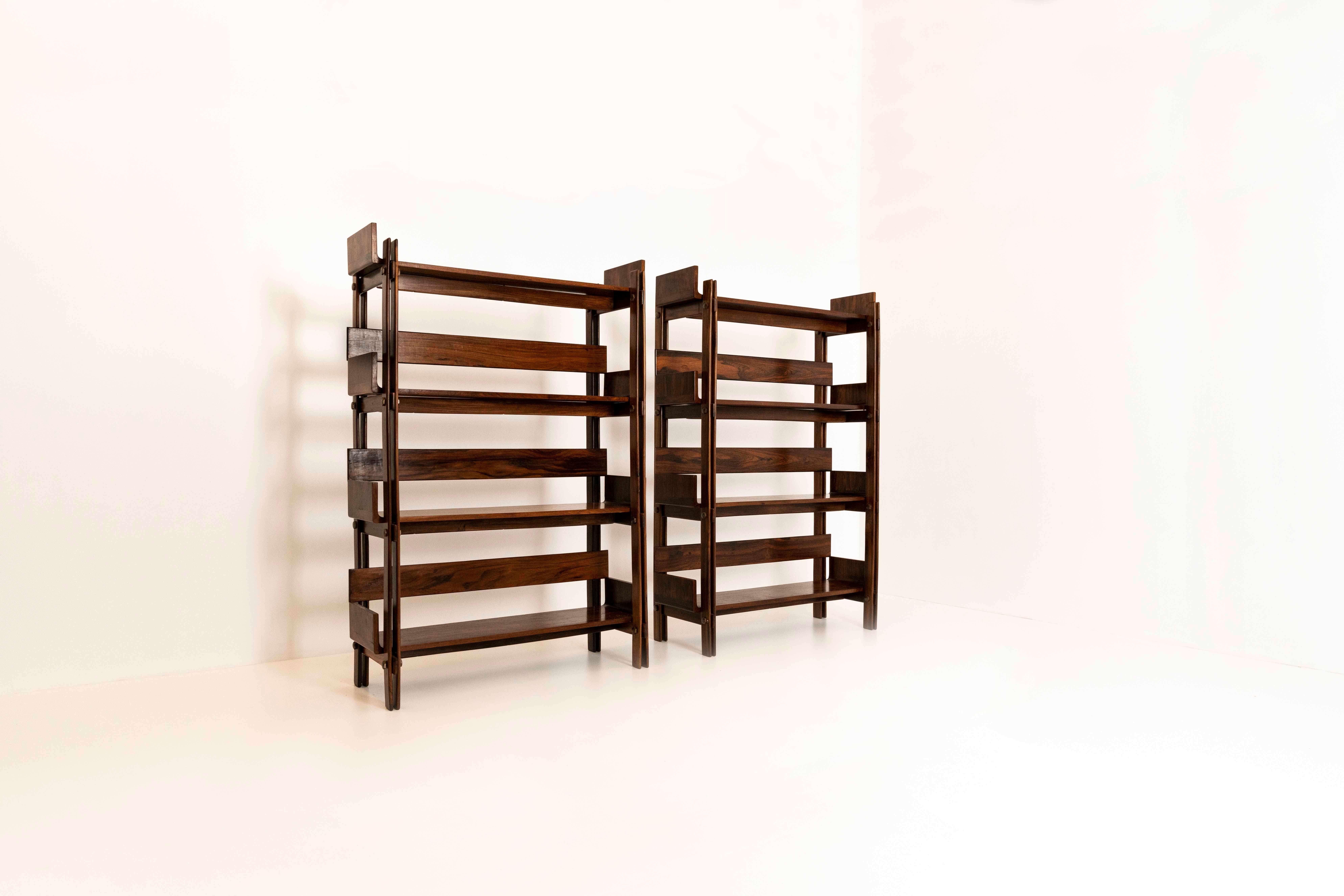 Mid-Century Modern Set of Two Bookcases by Sergio Rodrigues for Oca Brasil, 1960s