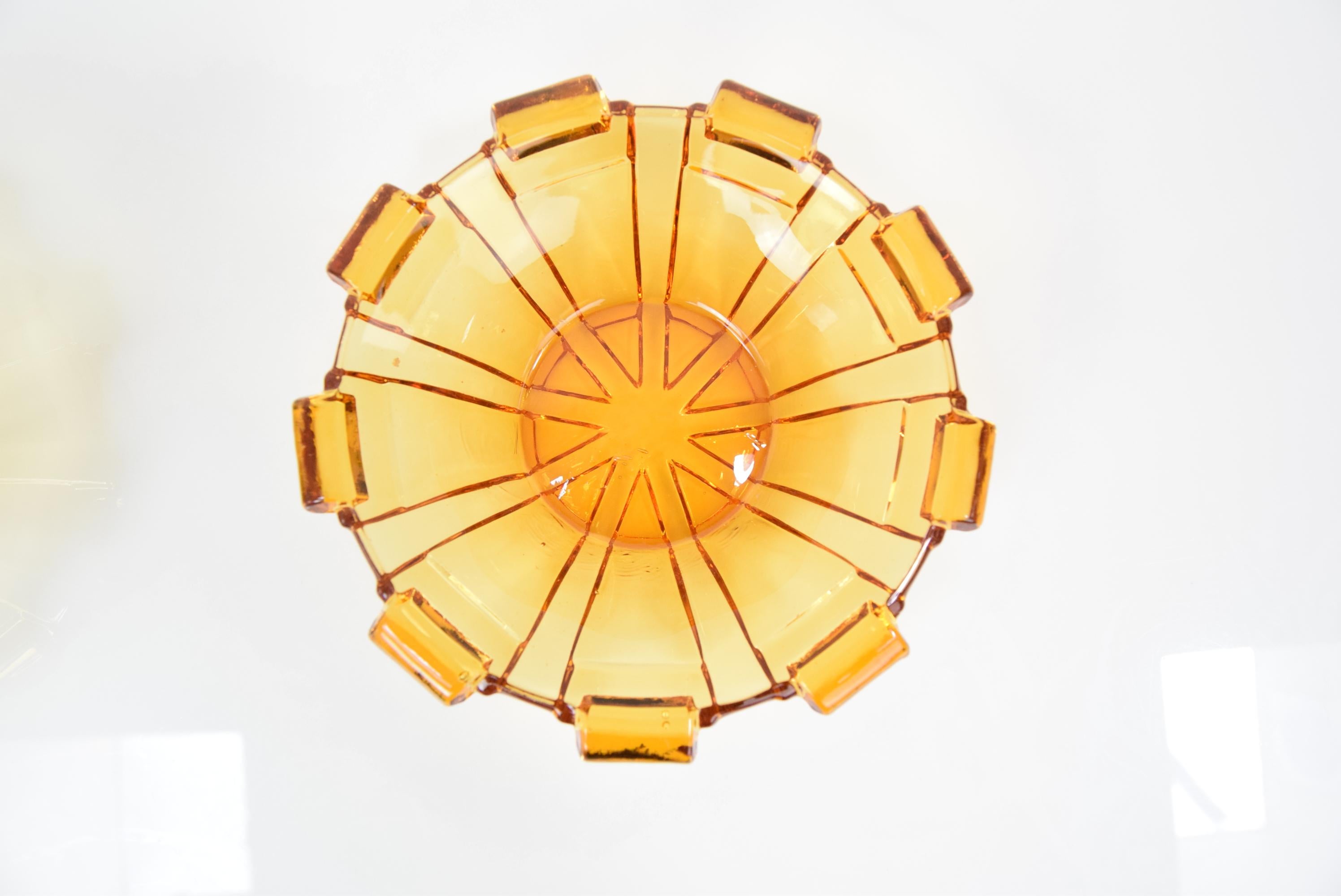 Ceco Set di due ciotole/Bohemia Glass, 1950´S in vendita