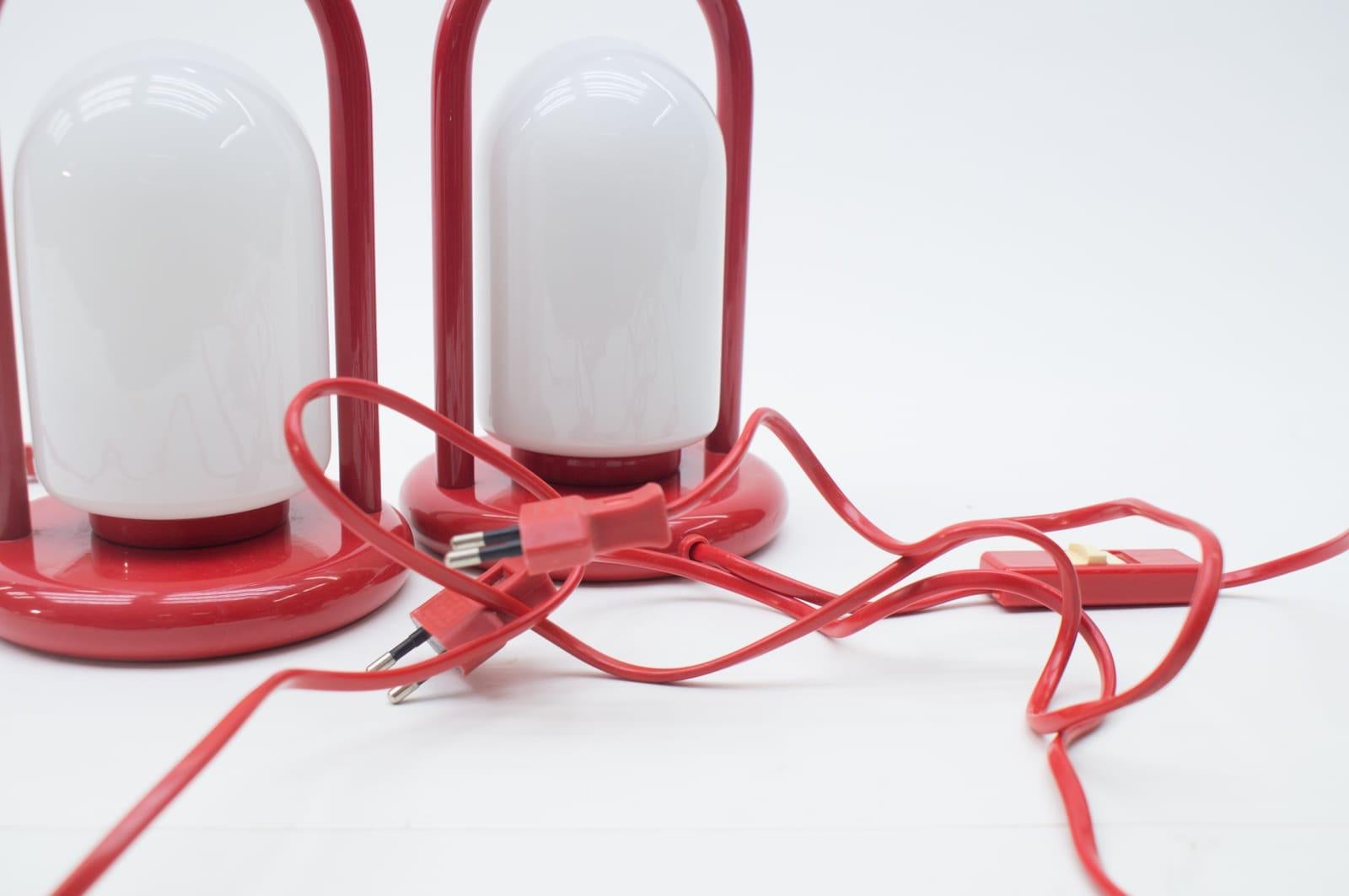 Set of Two Bracket Table Lamps by Massive in Memphis Style, 1960s For Sale 3