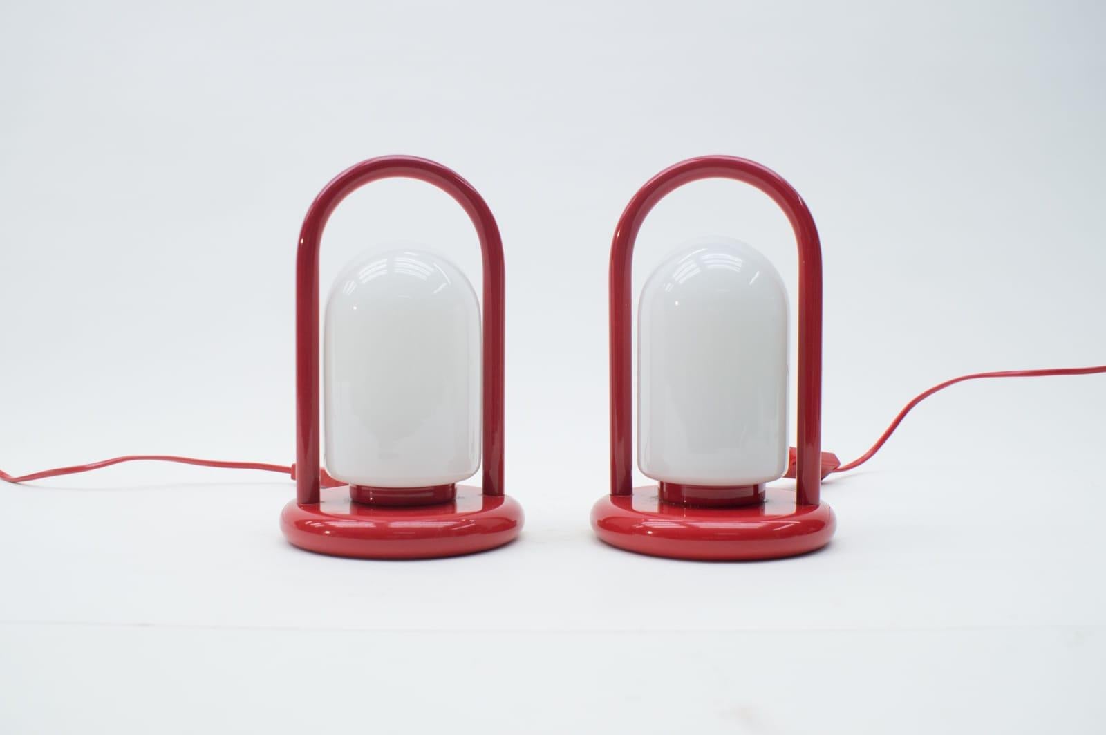 Set of Two Bracket Table Lamps by Massive in Memphis Style, 1960s In Good Condition For Sale In Nürnberg, Bayern