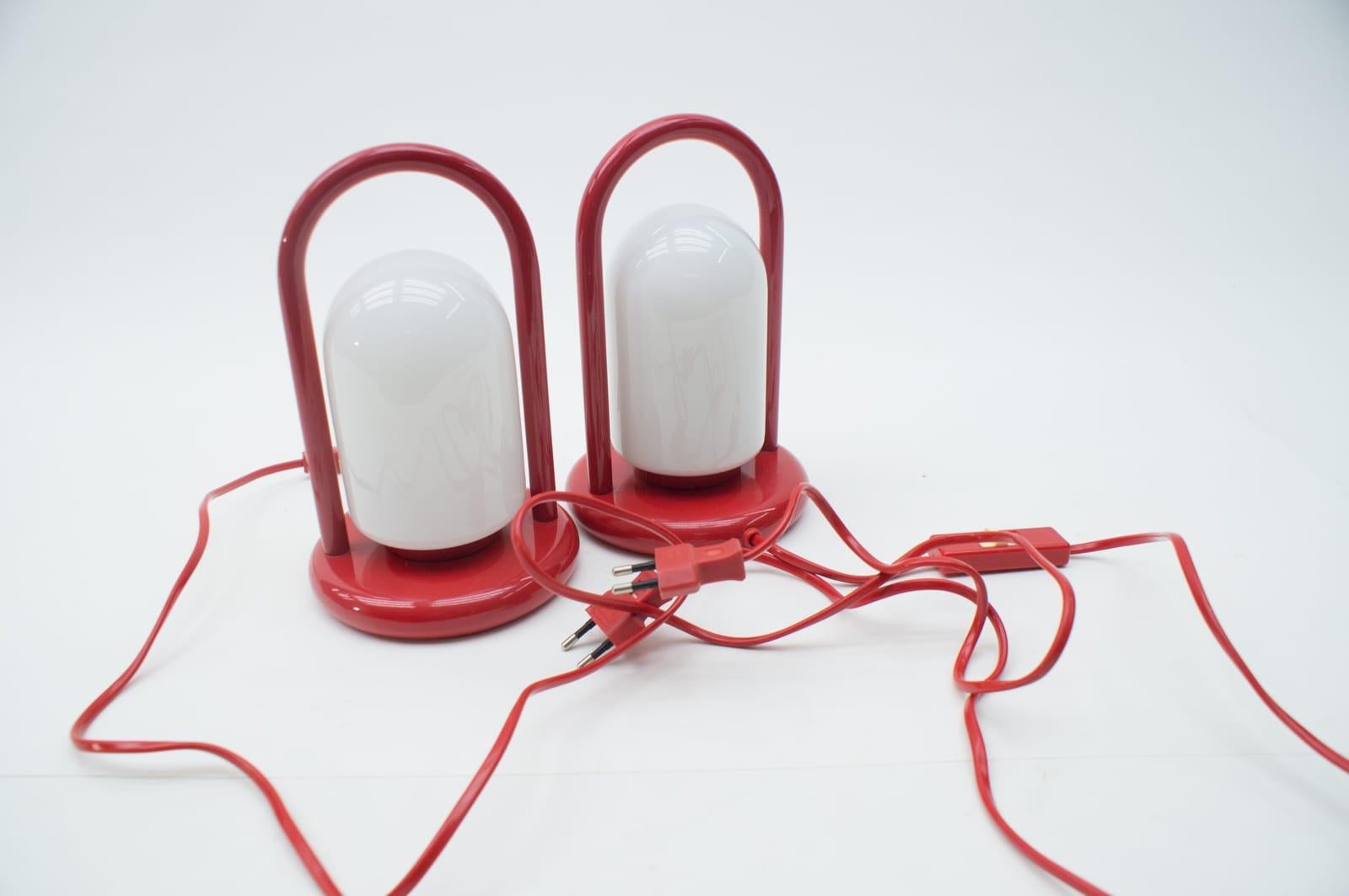 Set of Two Bracket Table Lamps by Massive in Memphis Style, 1960s For Sale 2
