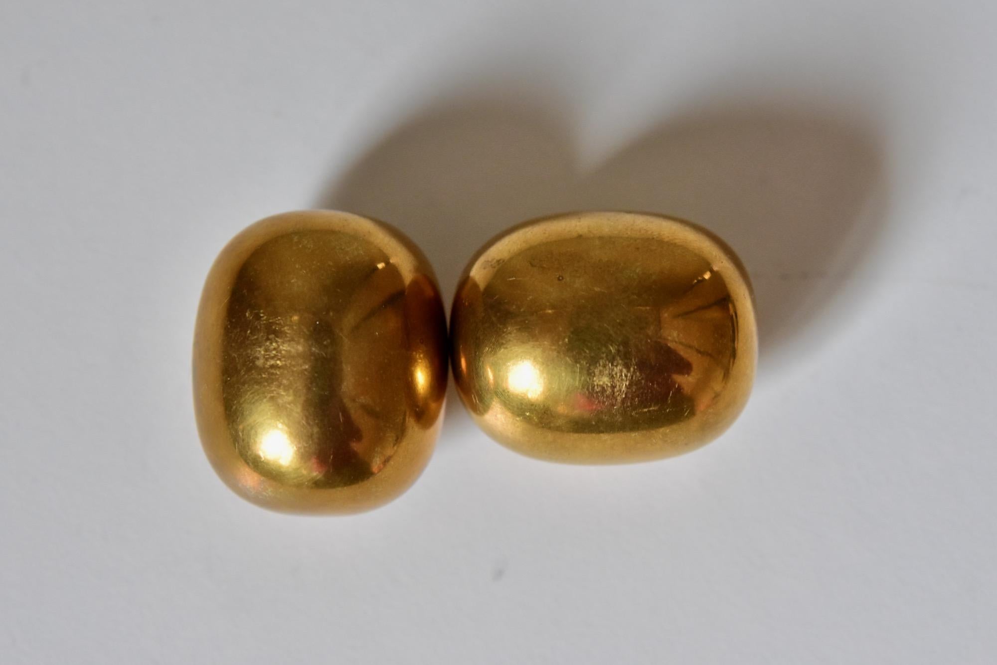 Set von zwei Piet Hein Super-Ei aus Messing von Henning Glahn / Danks Design, Dänemark (Mitte des 20. Jahrhunderts)