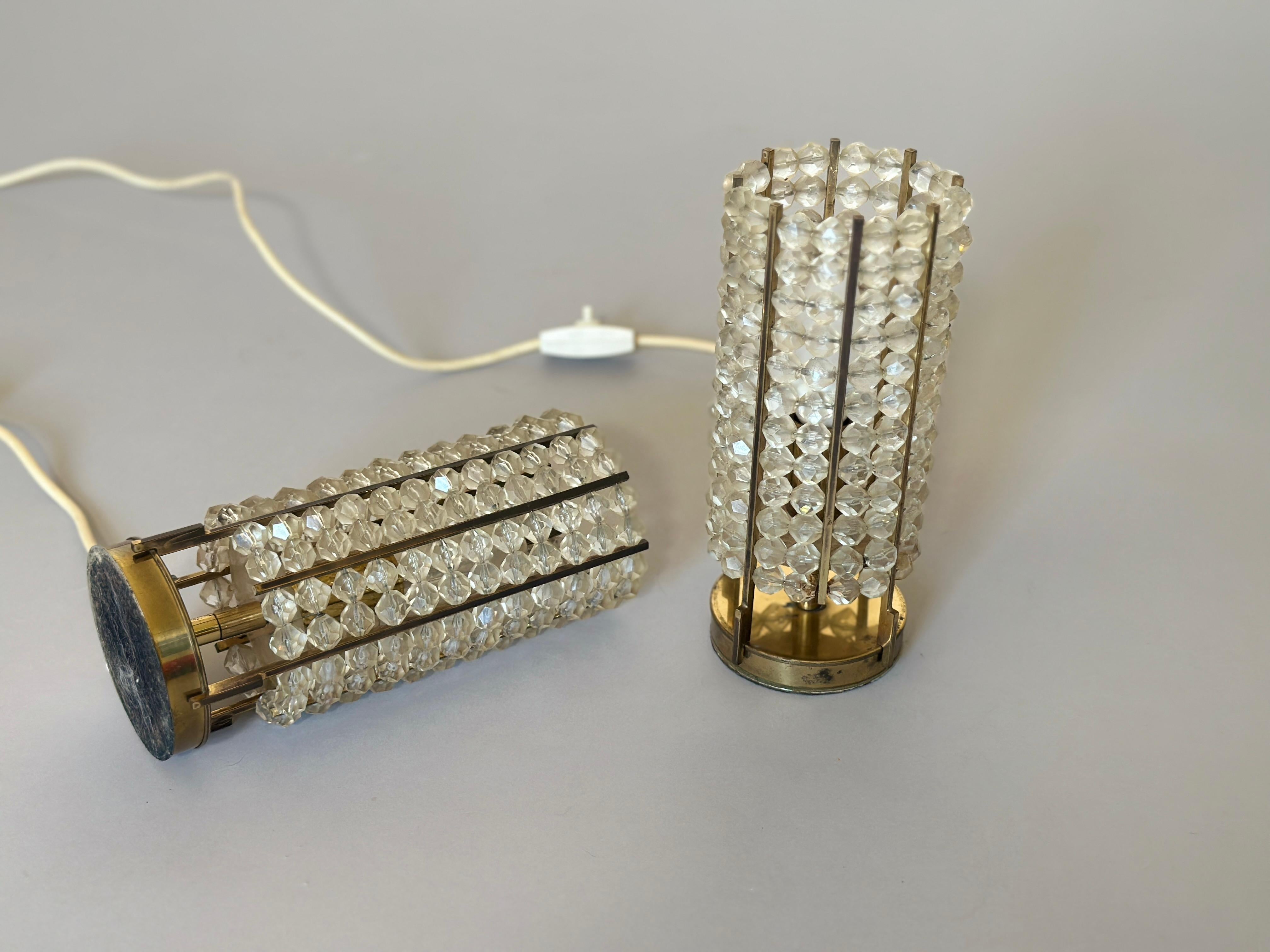 Set of Two Brass Table Lamp, 1950s In Good Condition For Sale In Čelinac, BA