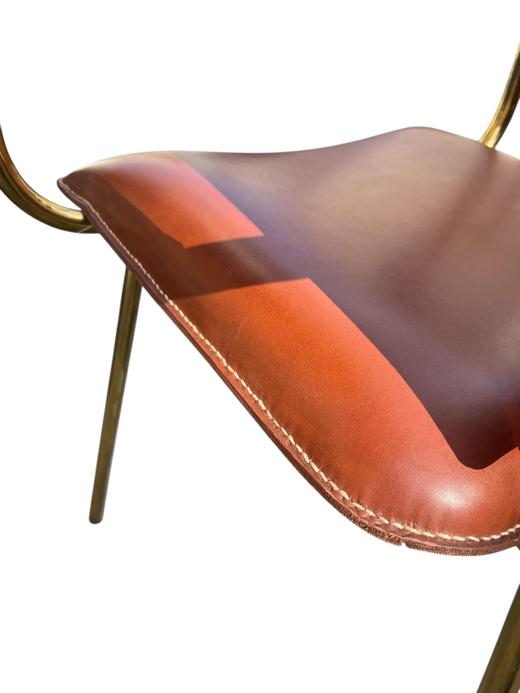 SEt of two bridge armchairs by Jacques Adnet For Sale 4