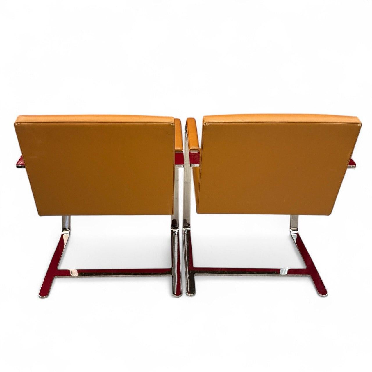 20ième siècle Ensemble de deux chaises BRNO par Mies van der Rohe, Knoll Edition' 1980 en vente