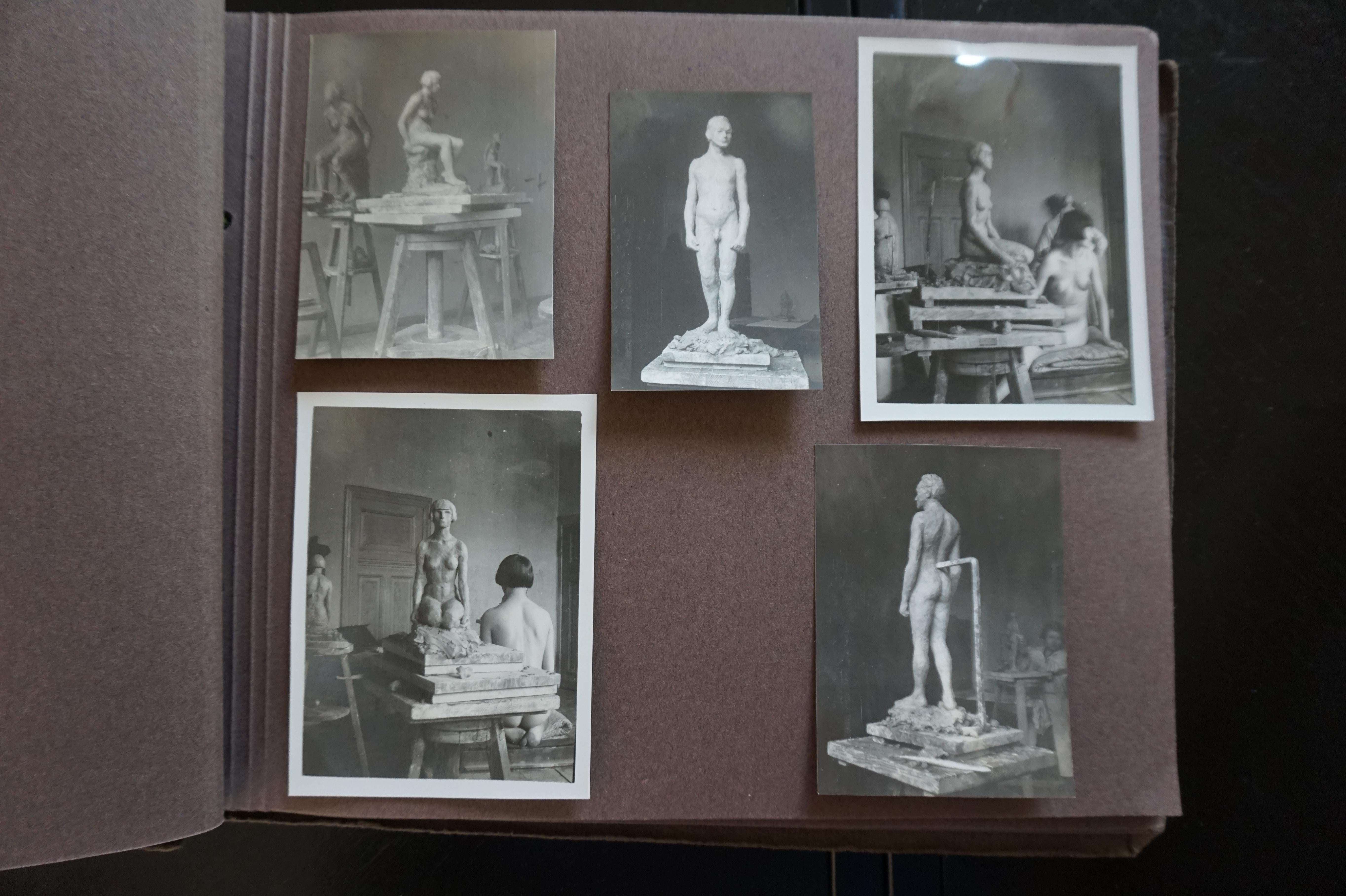 Set di due busti in bronzo su stele di granito di un allievo di Georg Kolbe, 1925 in vendita 8