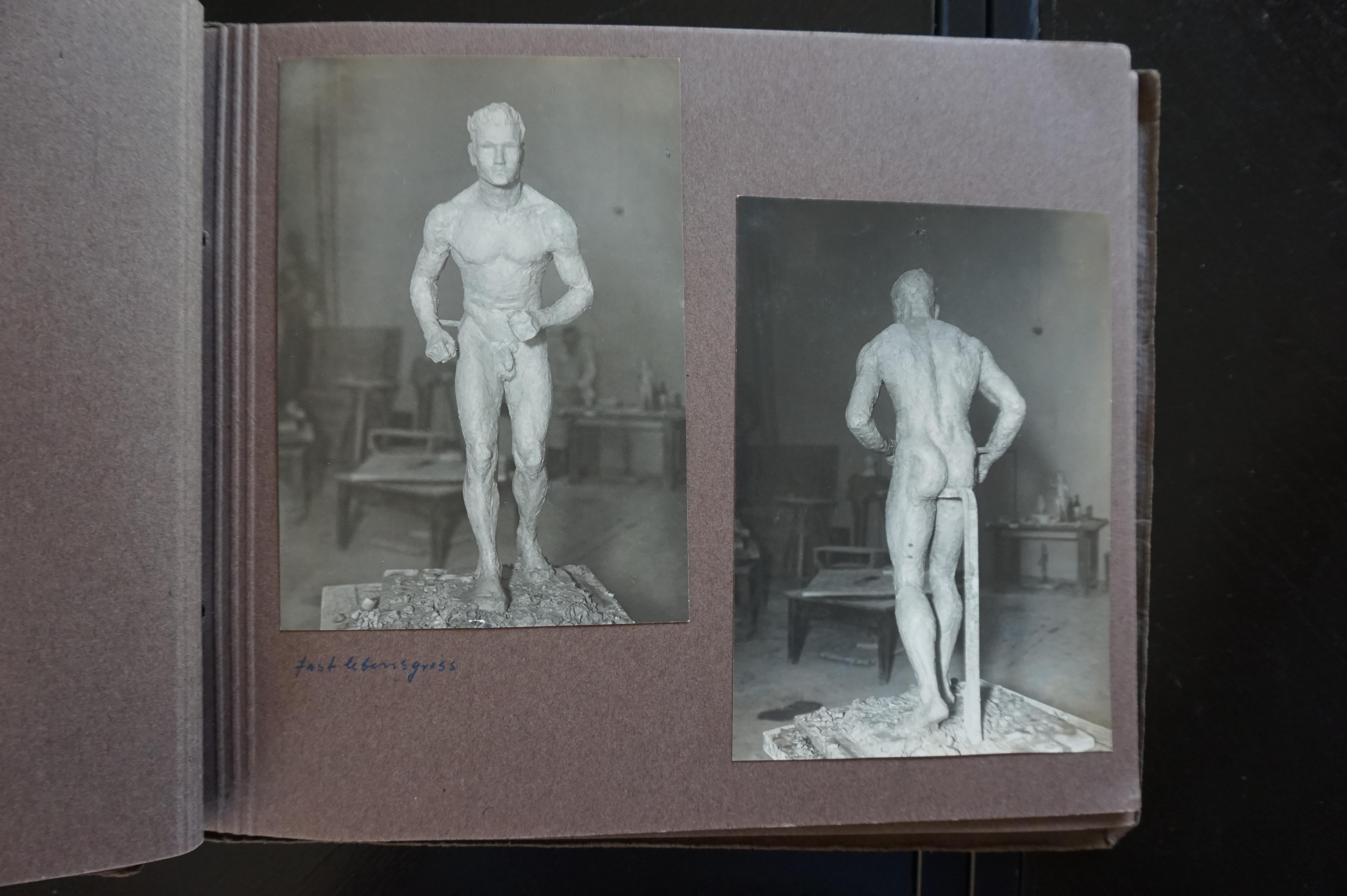 Set di due busti in bronzo su stele di granito di un allievo di Georg Kolbe, 1925 in vendita 10