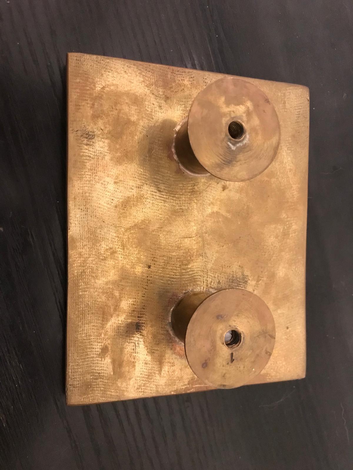 Set of Two Bronze Door Handles, 1970s In condizioni buone in vendita a Catania, IT