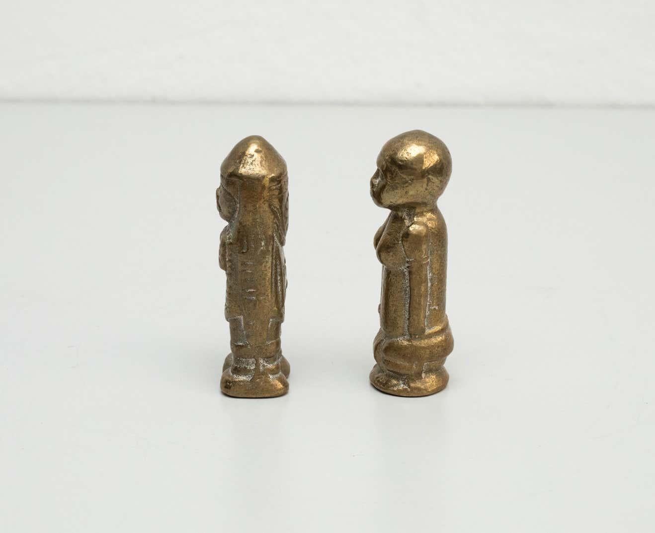 Spanish Set of Two Bronze Figures, Circa 1960 For Sale