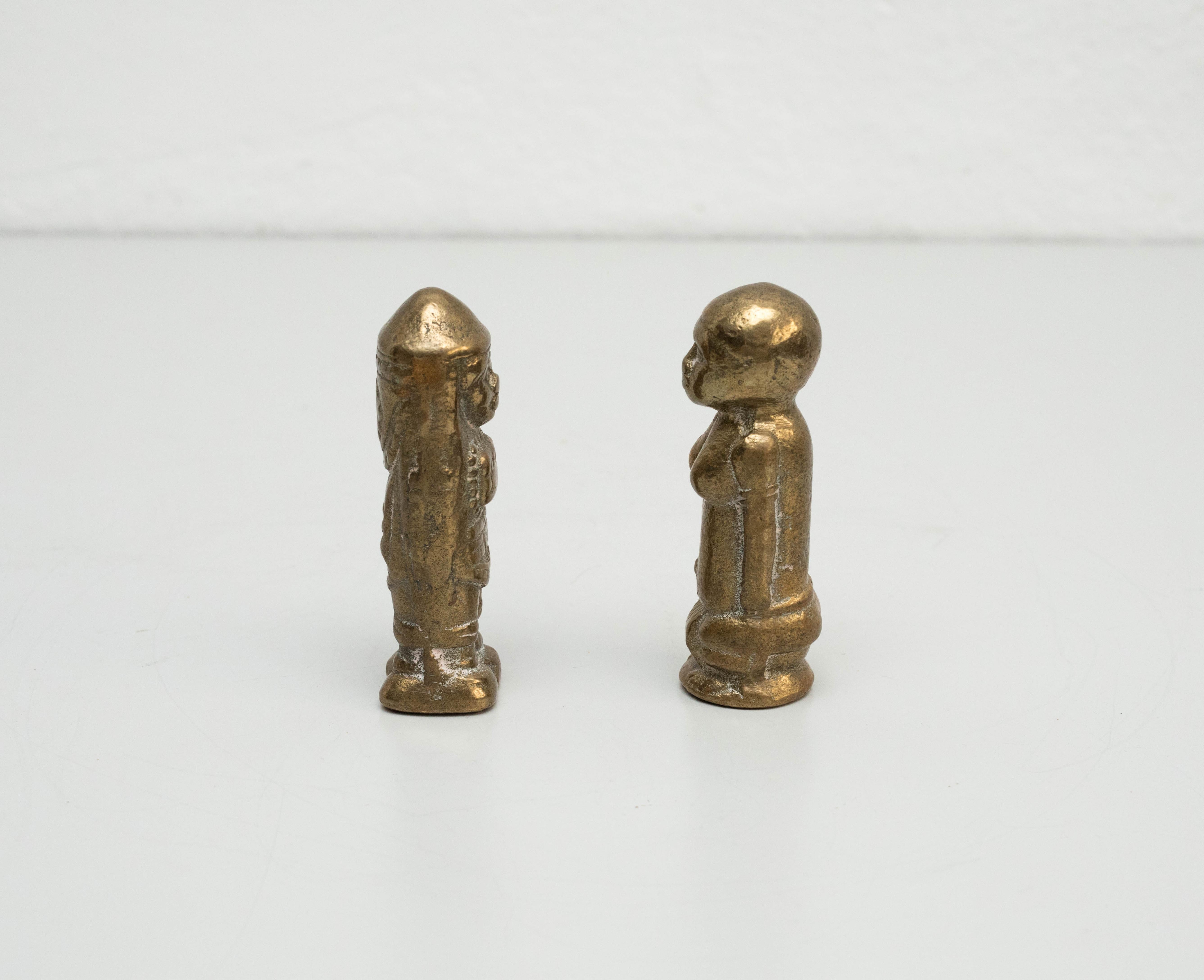 Mid-20th Century Set of Two Bronze Figures, Circa 1960