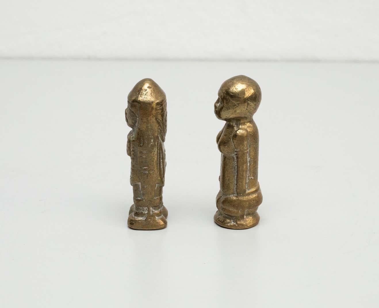 Milieu du XXe siècle Ensemble de deux figurines en bronze - Espagne, vers 1960 en vente