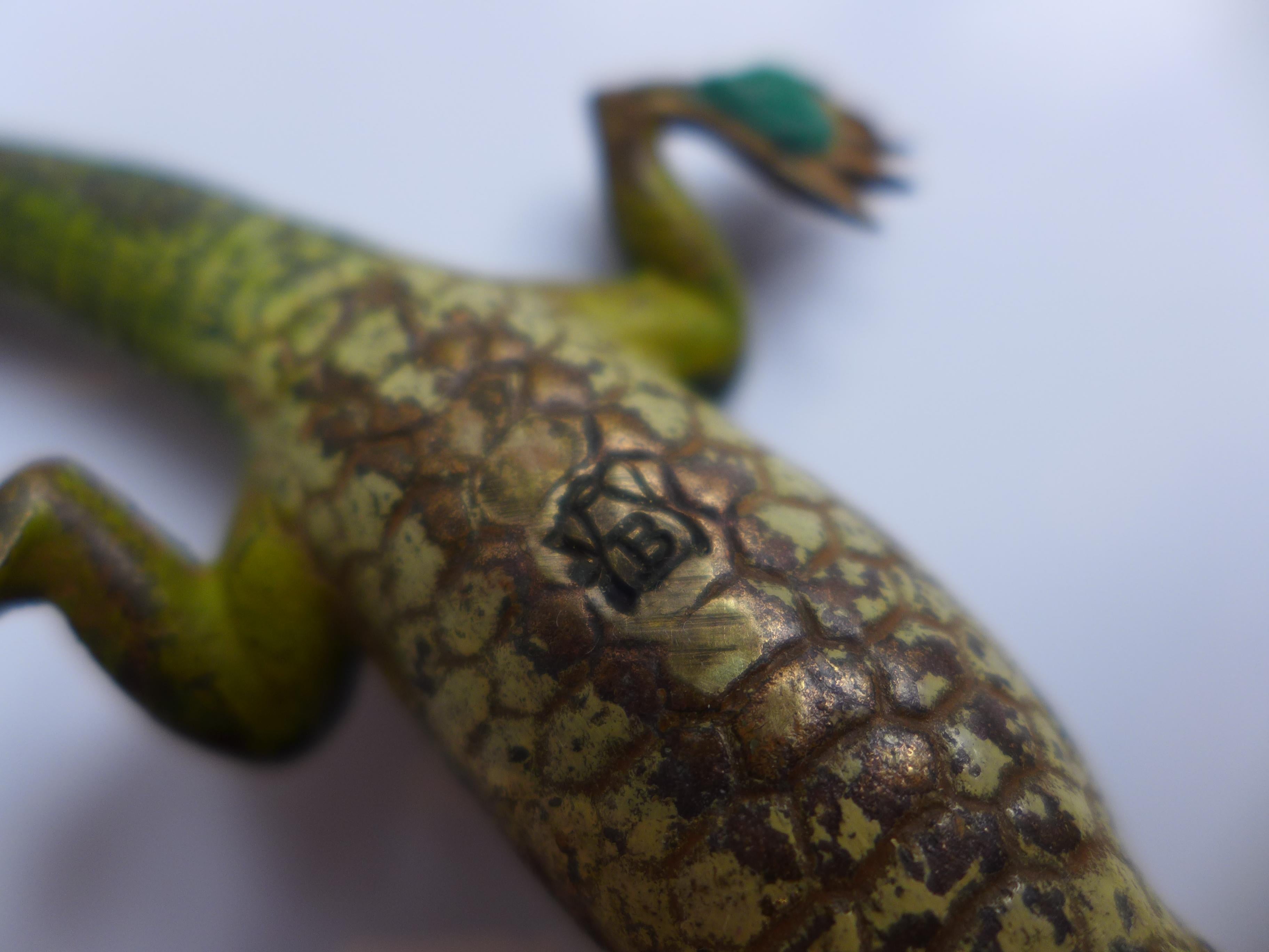 Set of Two Bronze Lizards by Bergmann (Wiener Bronze) circa 1910 (Österreichisch) im Angebot