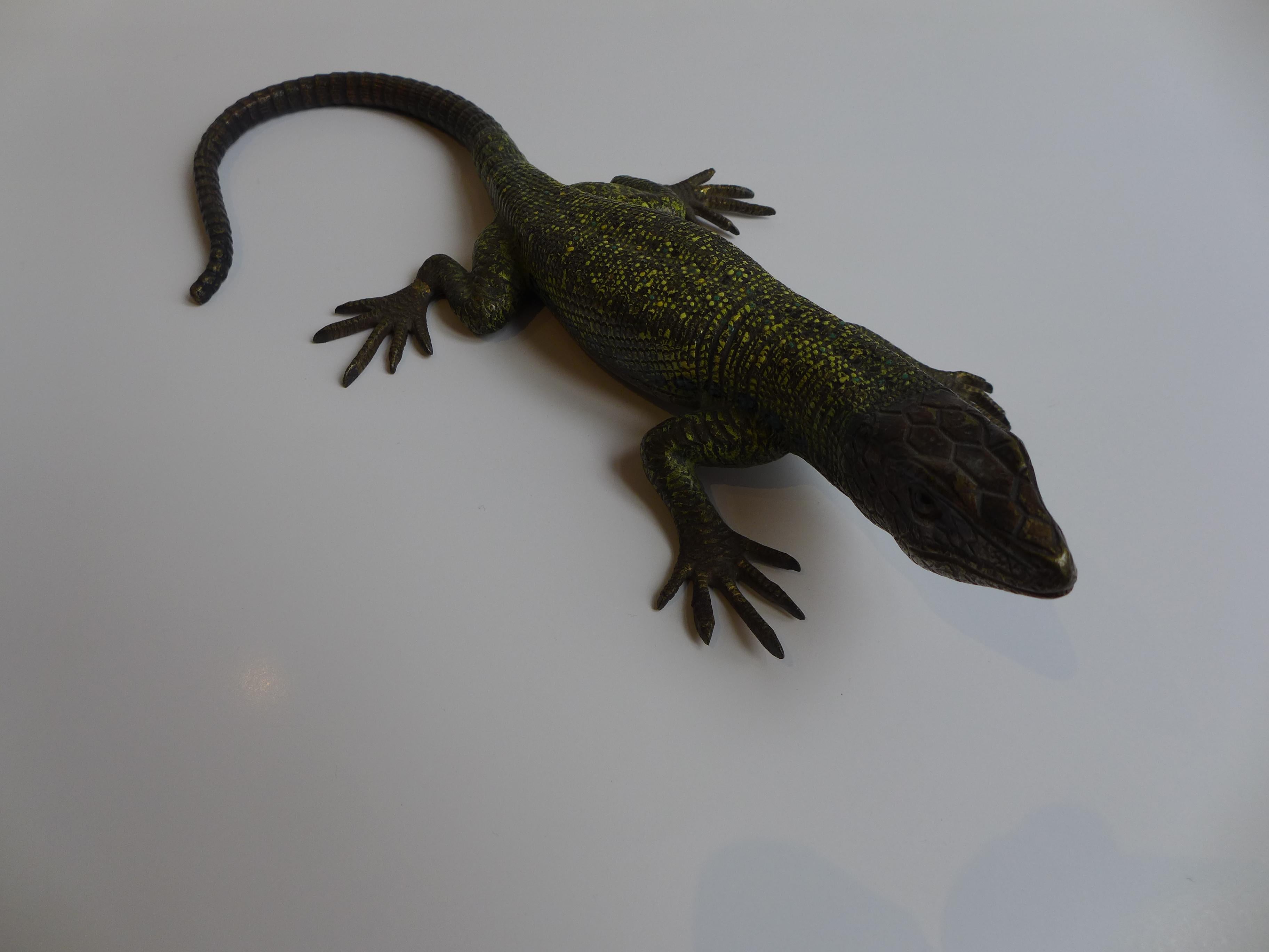 Set of Two Bronze Lizards by Bergmann (Wiener Bronze) circa 1910 (Handgefertigt) im Angebot