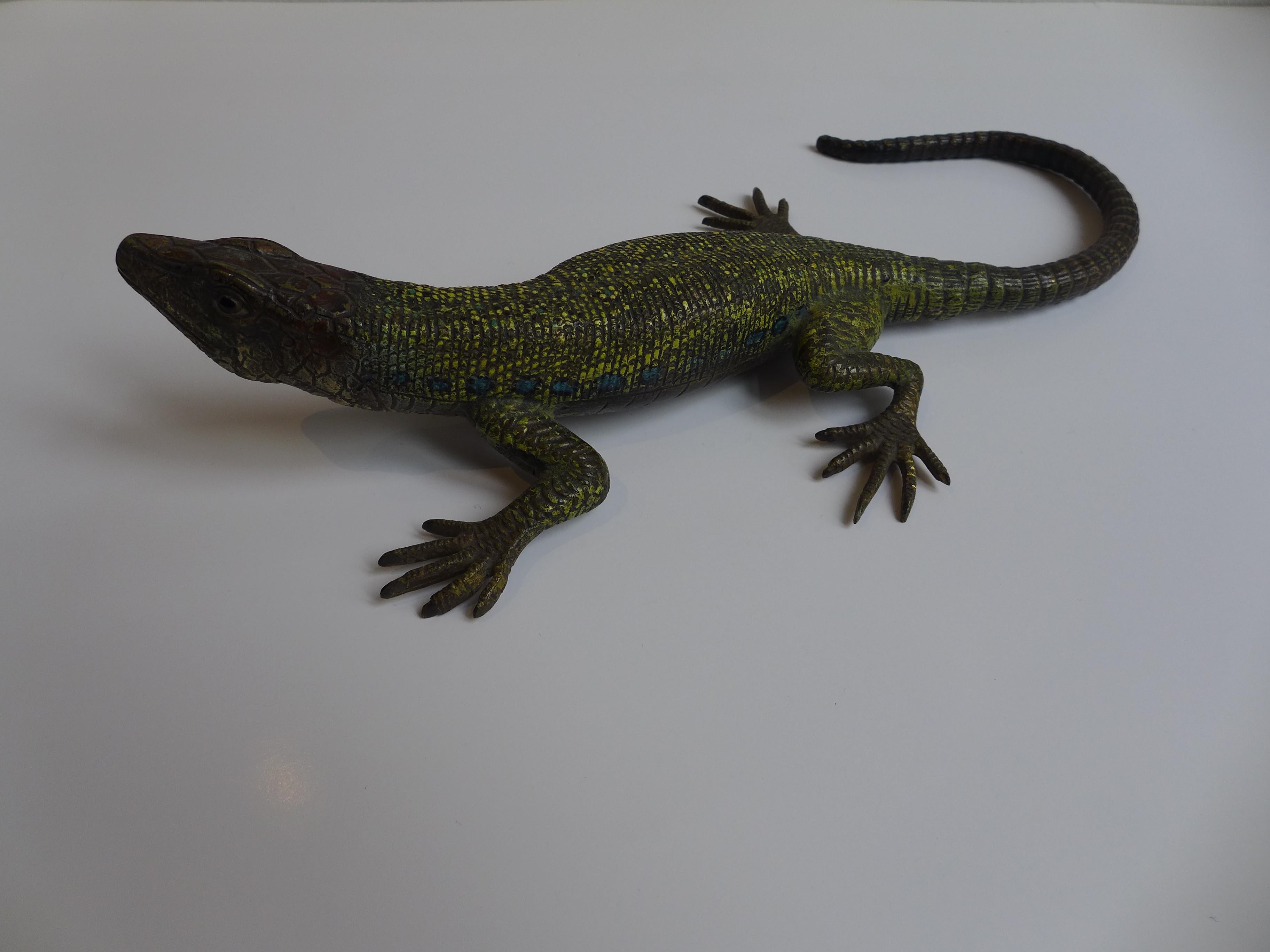 Set of Two Bronze Lizards by Bergmann (Wiener Bronze) circa 1910 (20. Jahrhundert) im Angebot