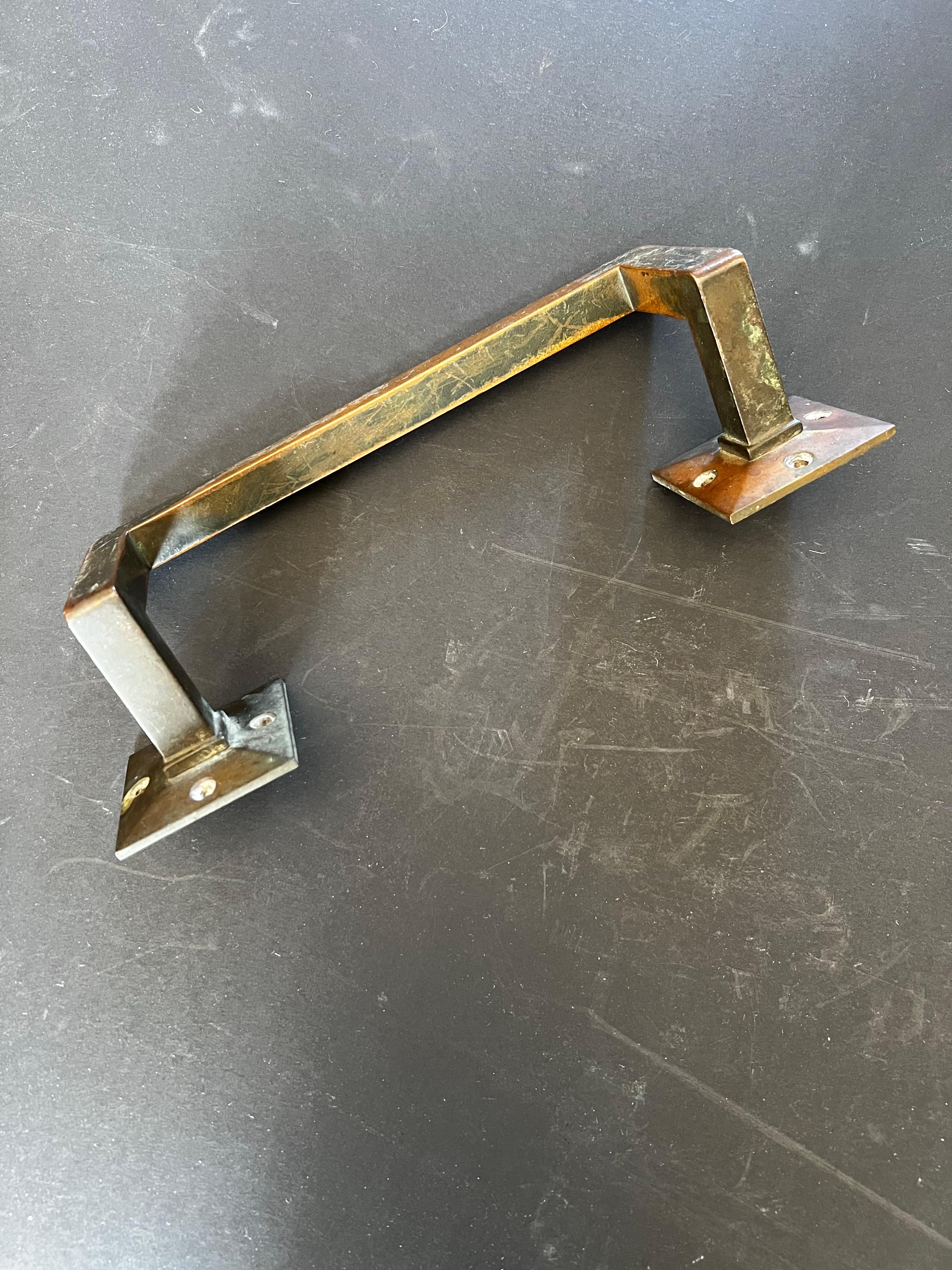 Set of Two Bronze Push and Pull Door Handles, Denmark For Sale 1