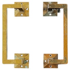 Set aus zwei Bronze-Türgriffen zum Drücken und Ziehen, Dänemark