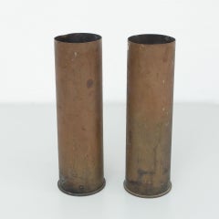 Set of Two Bronze Vases, circa 1930
