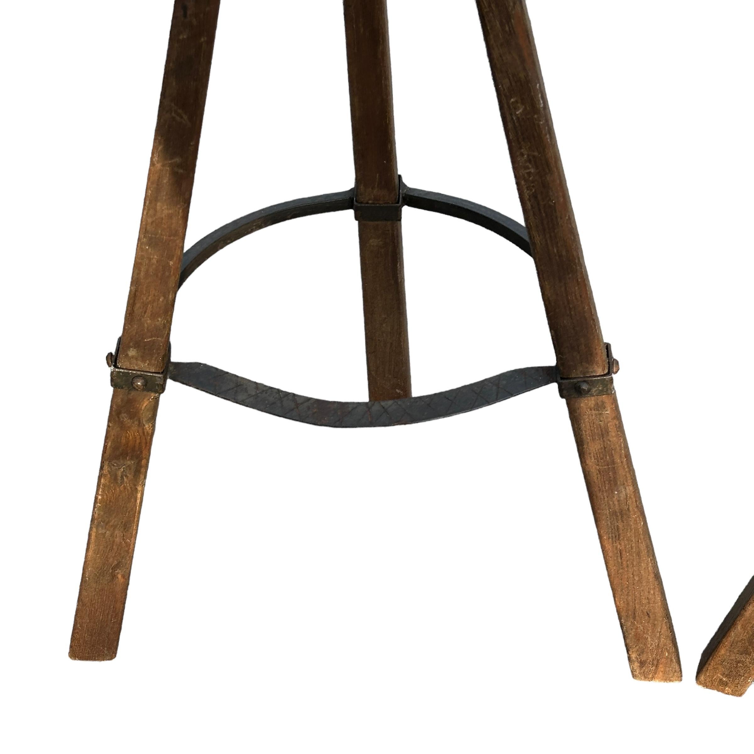 Ensemble de deux tabourets de bar brutalistes de Marbella avec coussin original, 1970 en vente 9