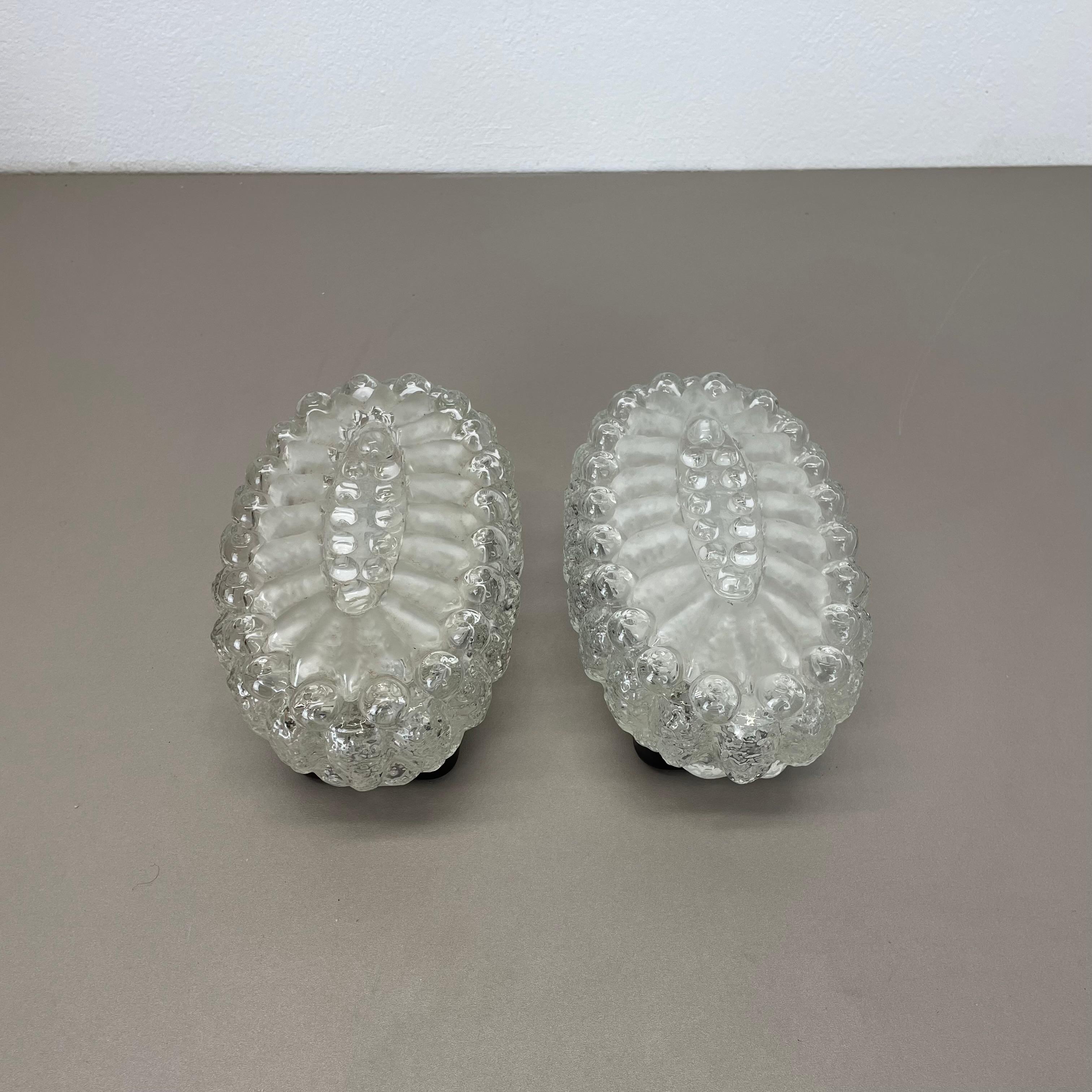 Juego de dos apliques de cristal estilo Tynell 