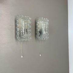 Set of Two "BUBBLE" Tynell Style Glass Wall Light Sconces, Germany, 1970s