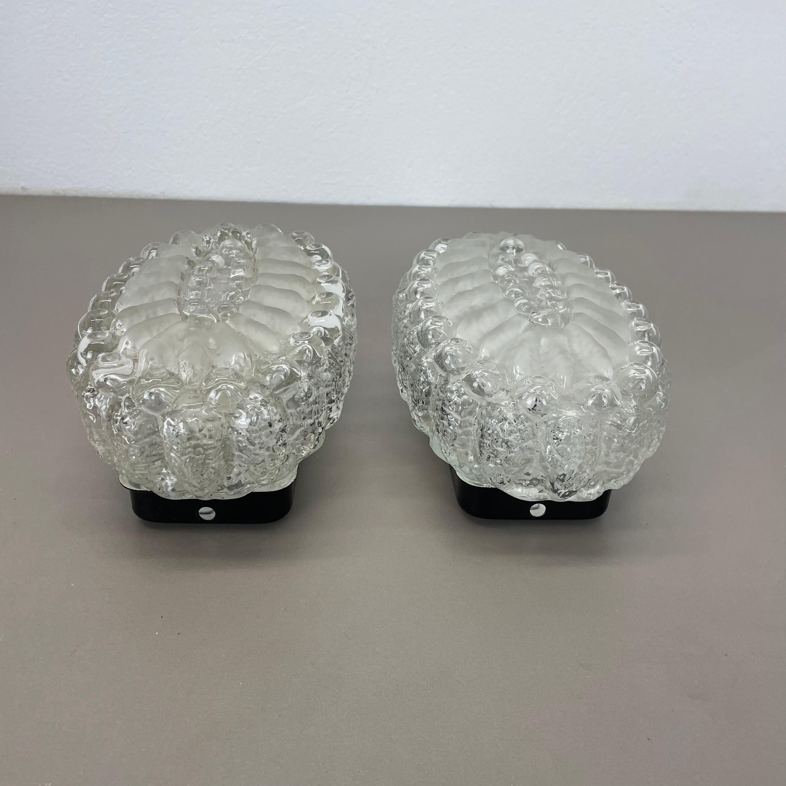 Juego de dos apliques de cristal estilo Tynell 