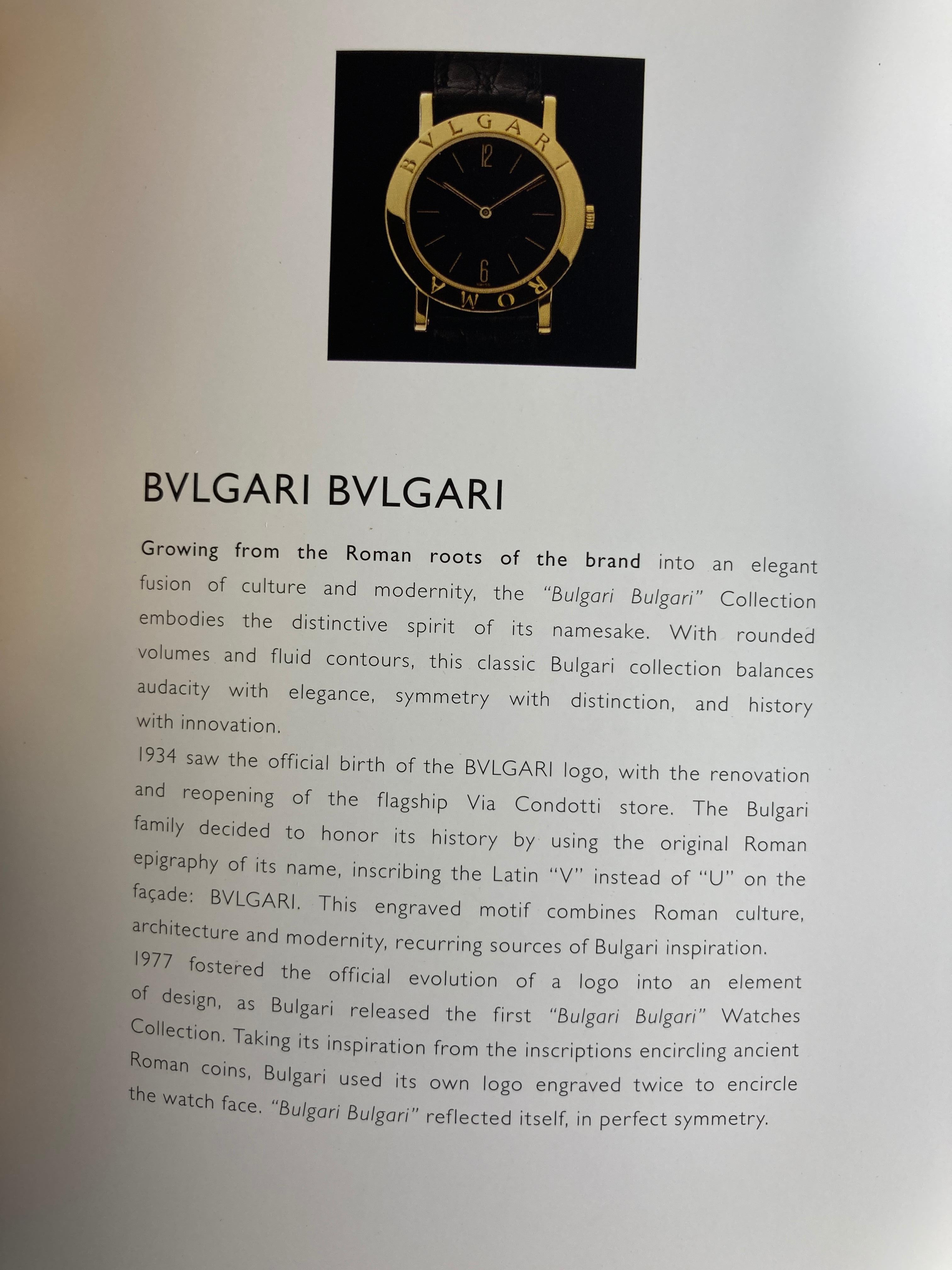 BVLGARI Brochure Catalogue Catalogo Book MAGAZINE Katalog BULGARI 2009/10 WATCH 