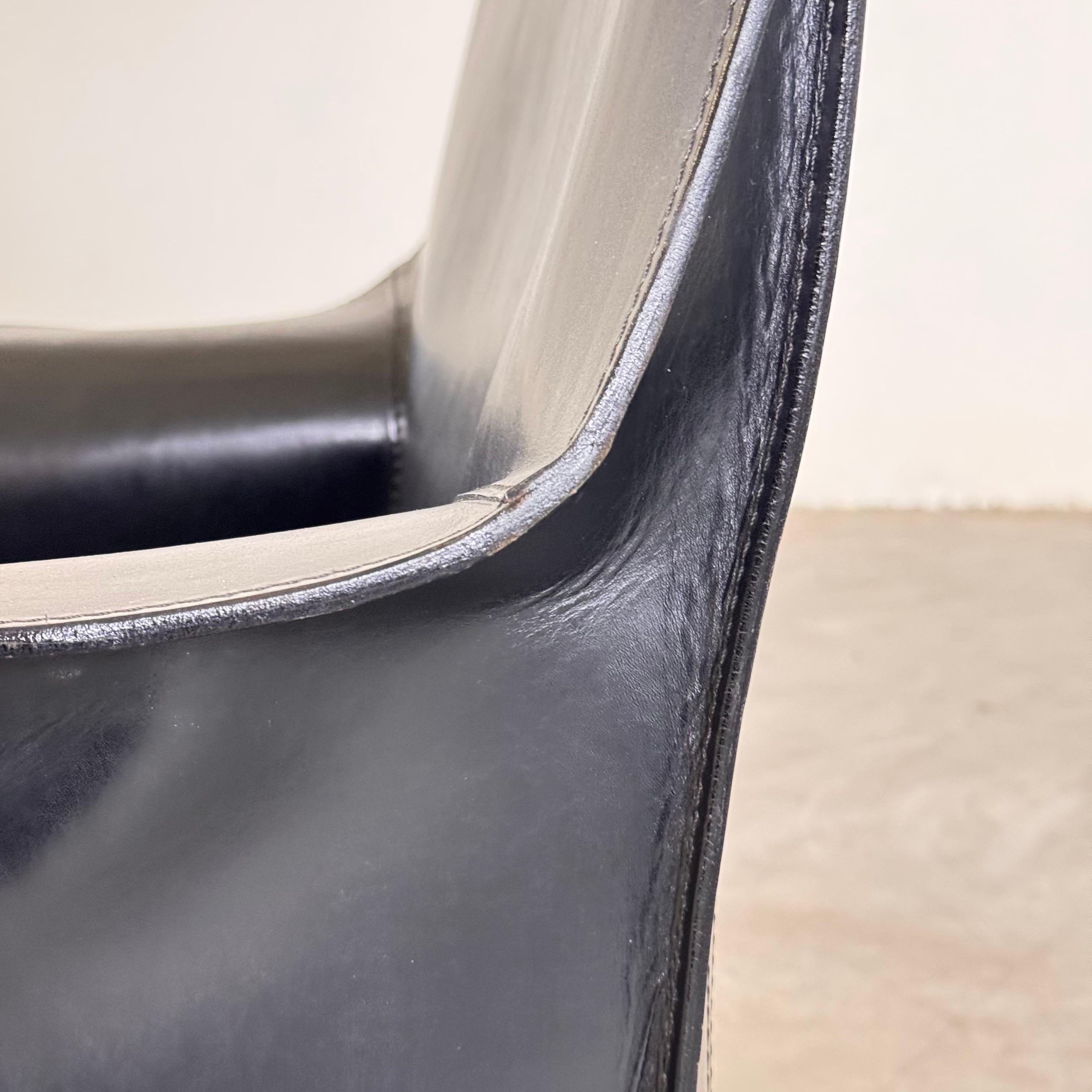 Set of Two Cab 414 Lounge Chairs by Mario Bellini for Cassina, 1978 3