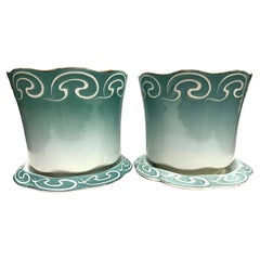 Set of two cachepots planters, societe Maestricht, Art Nouveau 1900, Netherlands