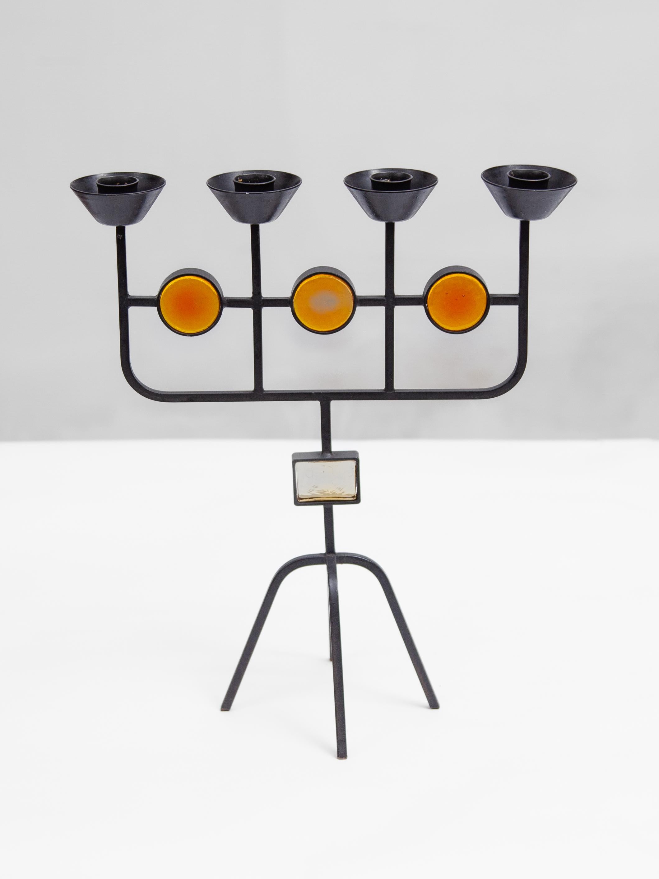 Swedish Set Of Two Candelabras designed by Eik Hogland, Sweden For Sale