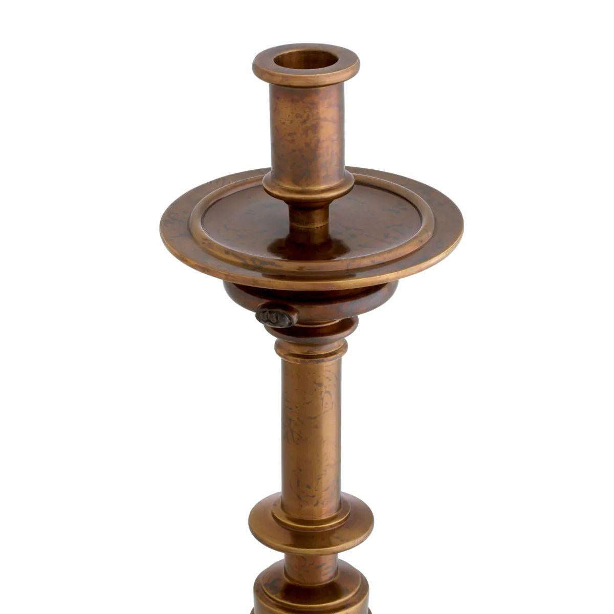 Set di due portacandele - finitura oro antico in vendita 1