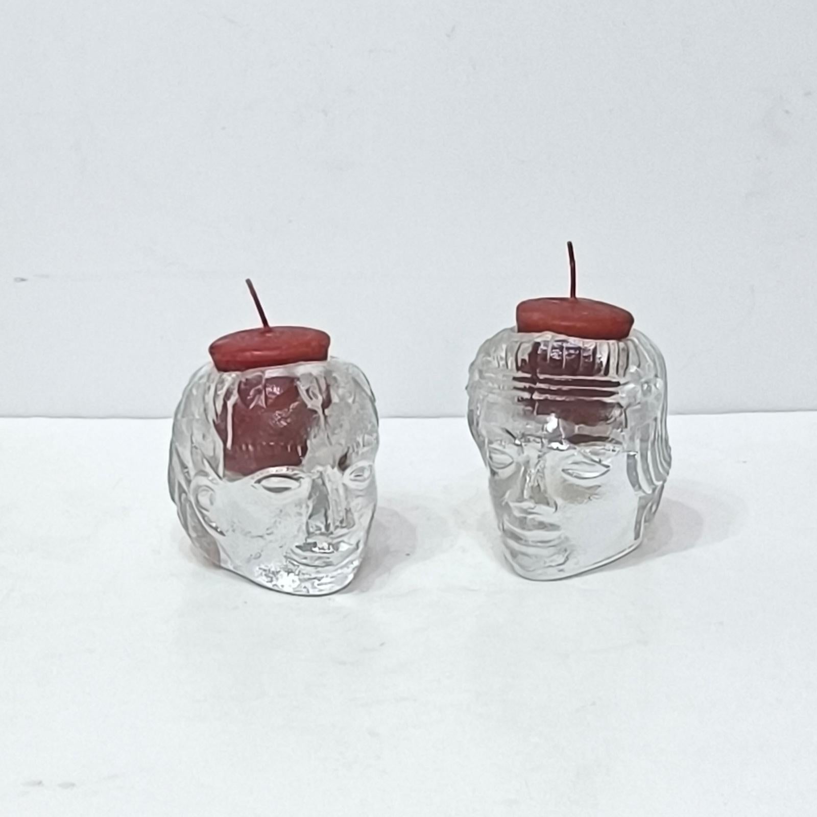 Set of Two Candle Holders Designed by Bertil Vallien for Kosta Boda in the 1960s For Sale 1