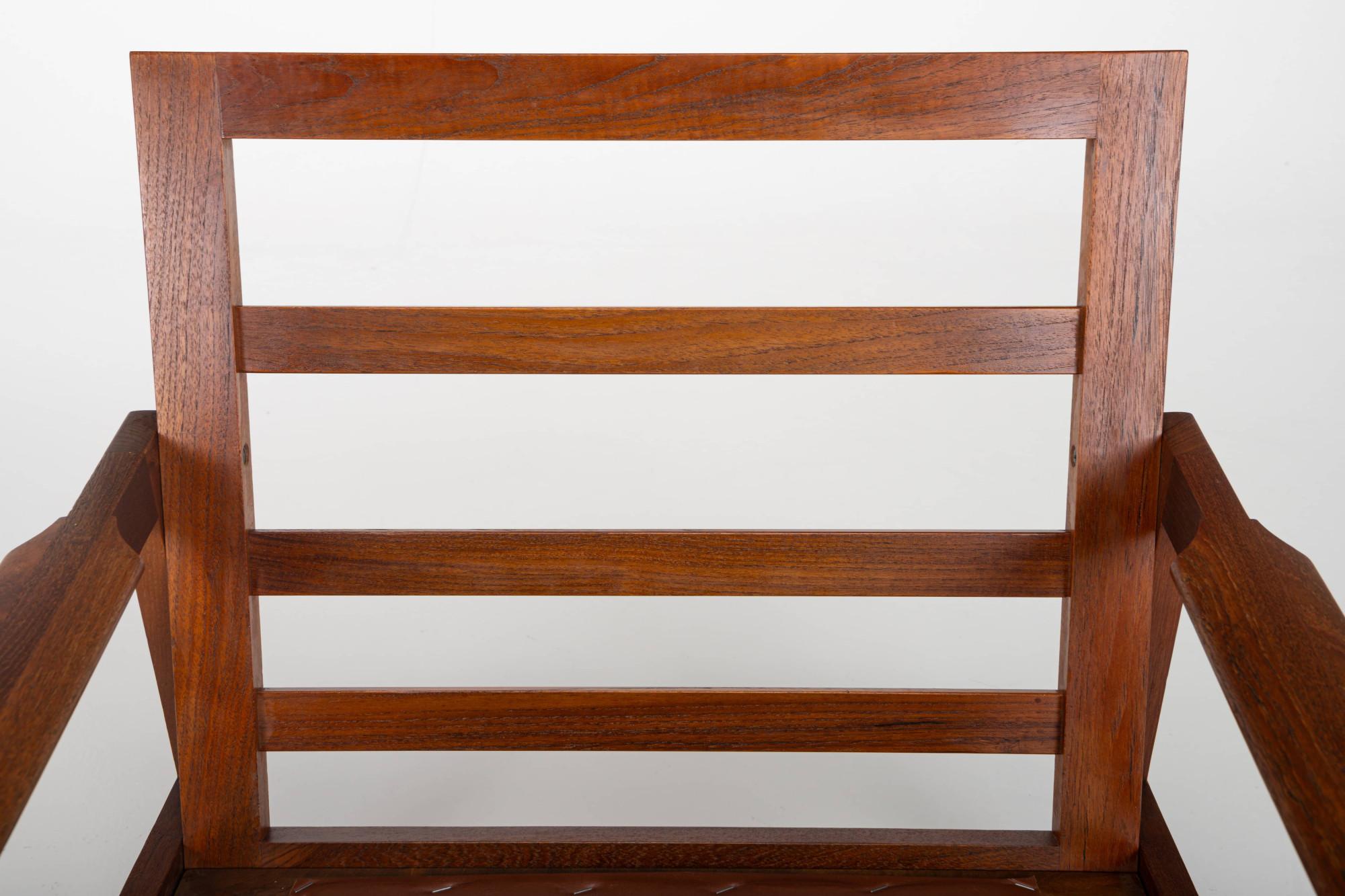 Set of two Capella Easy Chairs with Ottoman by Illum Wikkelsø, Denmark 1950s 7