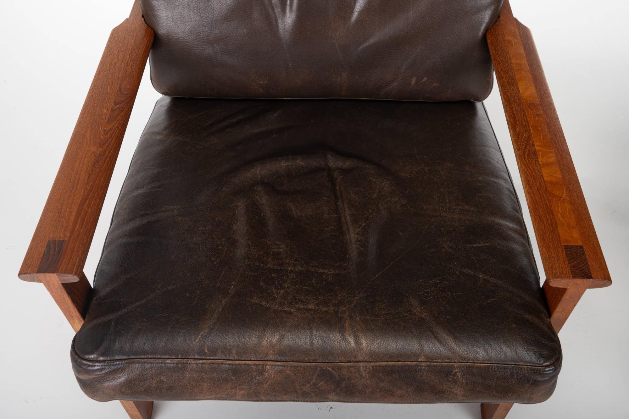 Danish Set of two Capella Easy Chairs with Ottoman by Illum Wikkelsø, Denmark 1950s