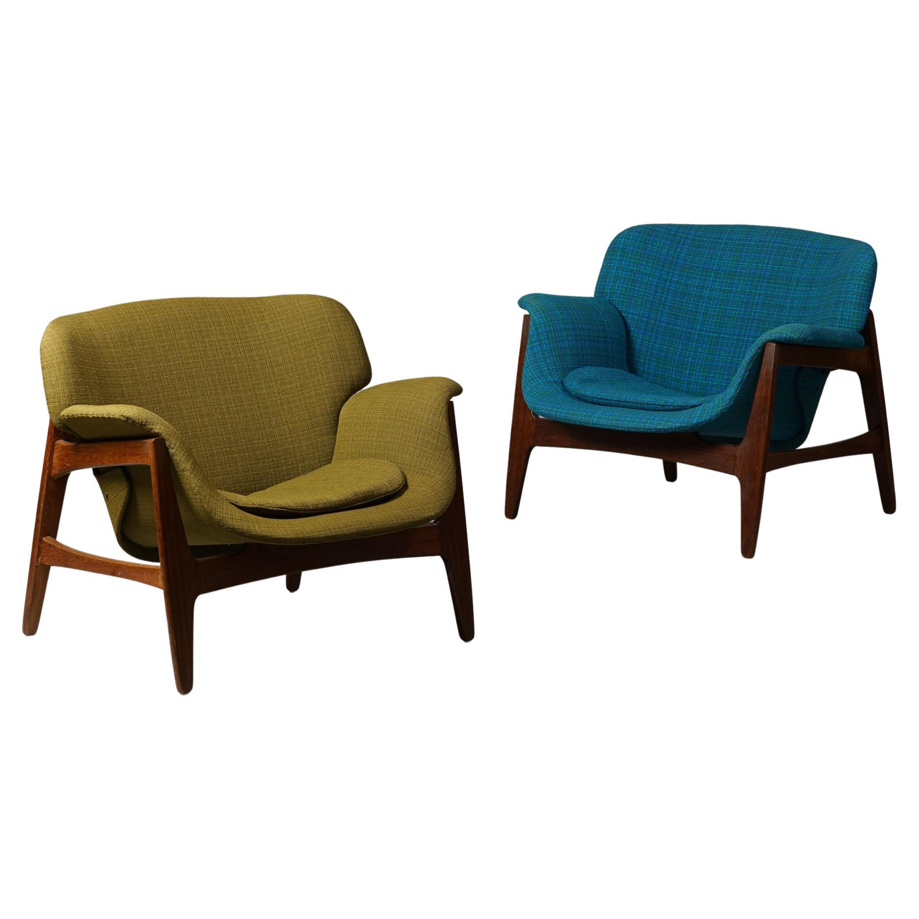 Set of Two Carin Bryggman Armchairs for Boman OY, 1950s/1960s For Sale