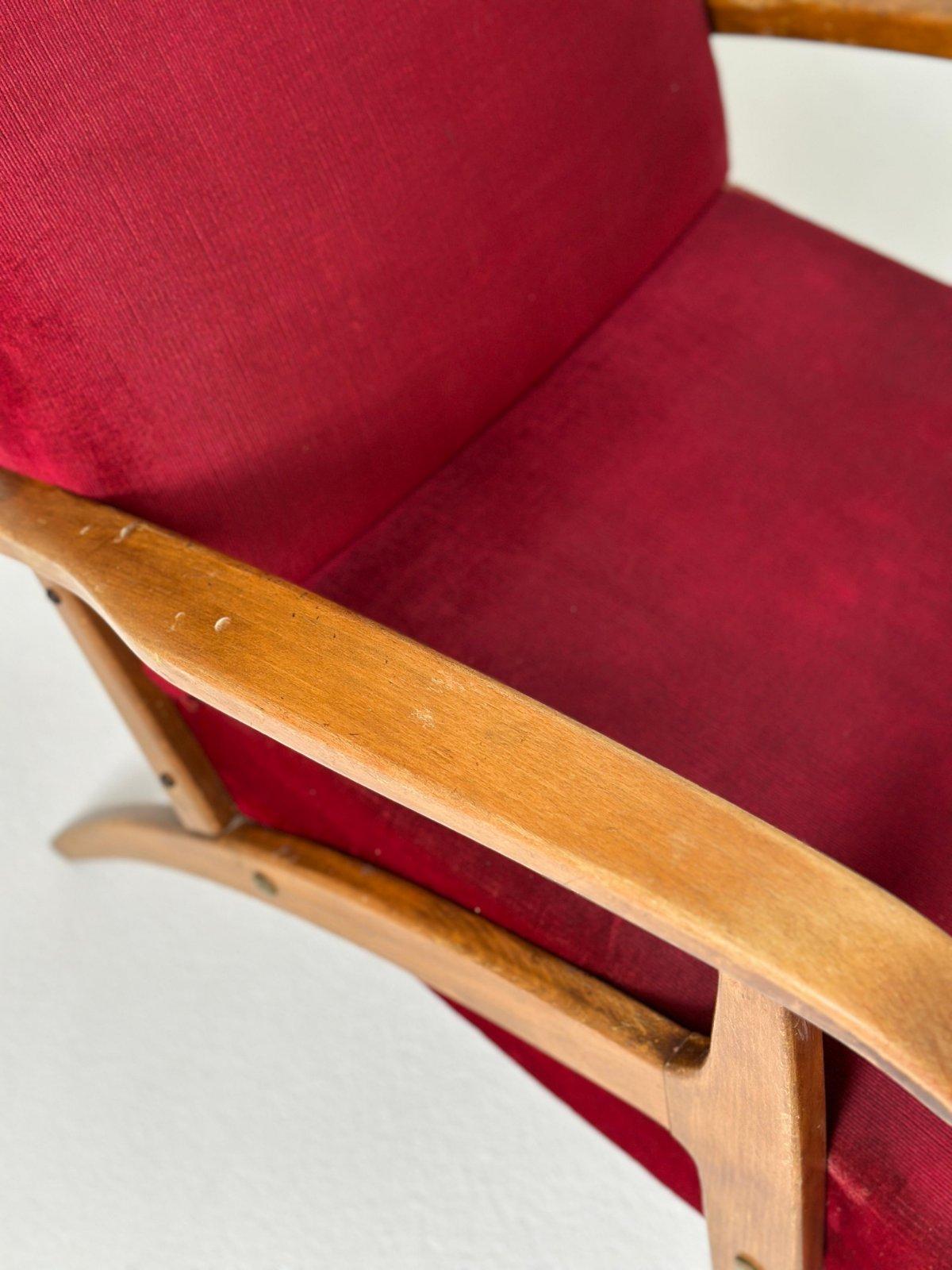 Ensemble de deux chaises longues Carlo Mollino Italie années 1950 en vente 3