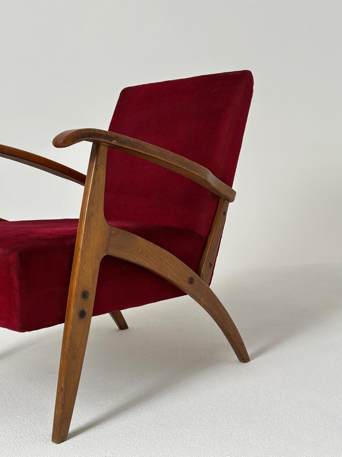 Ensemble de deux chaises longues Carlo Mollino Italie années 1950 en vente 6