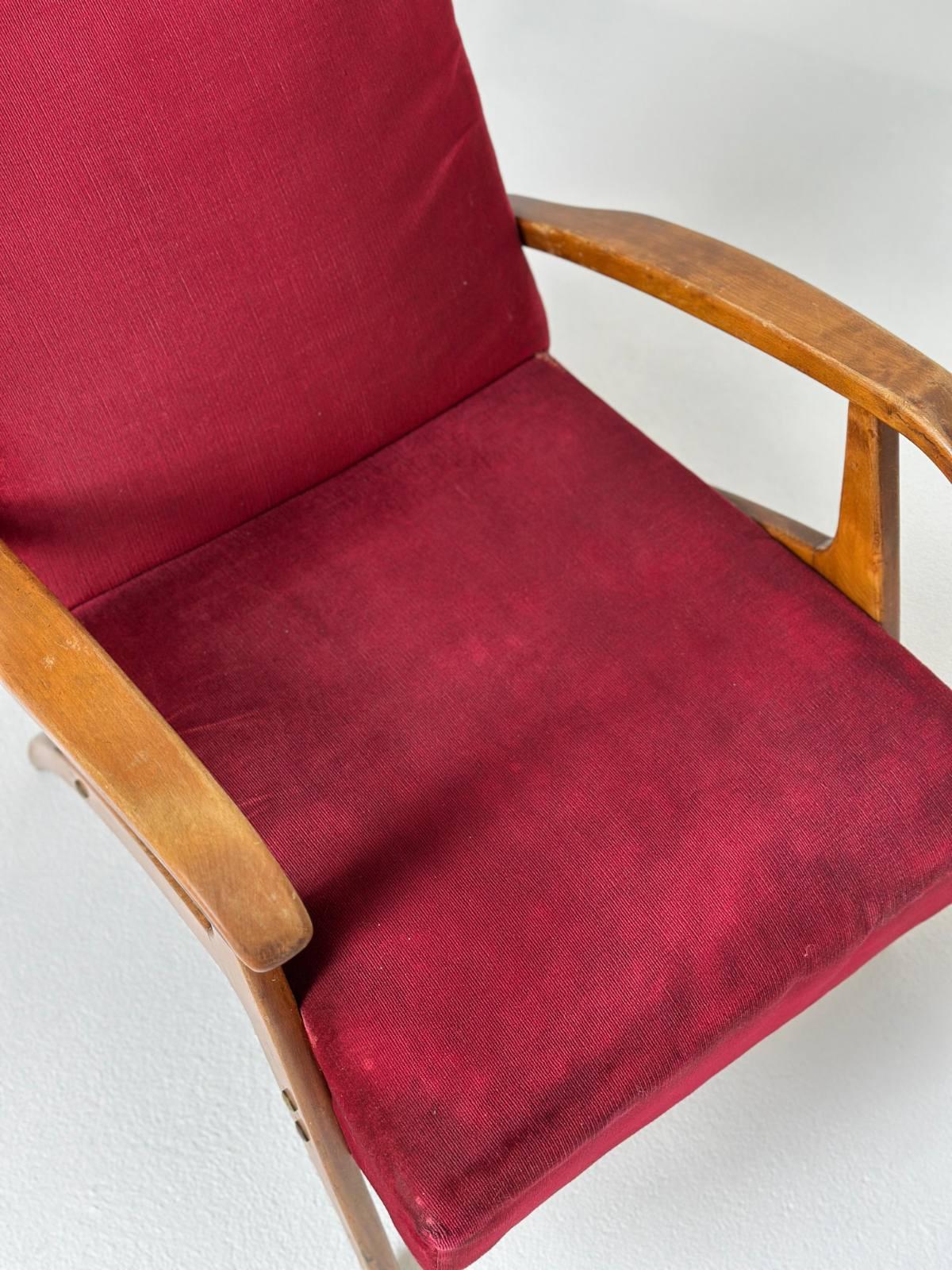 Ensemble de deux chaises longues Carlo Mollino Italie années 1950 en vente 2