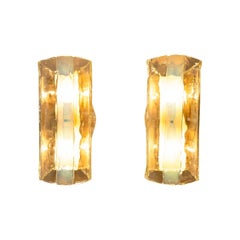 Set of Two Carlo Nason Opalescent Wall Appliques in Murano, Italy 1970s