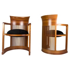 Set aus zwei Cassina-Sesseln, Nr. 606 Taliesin Barrel, von Frank Lloyd Wright