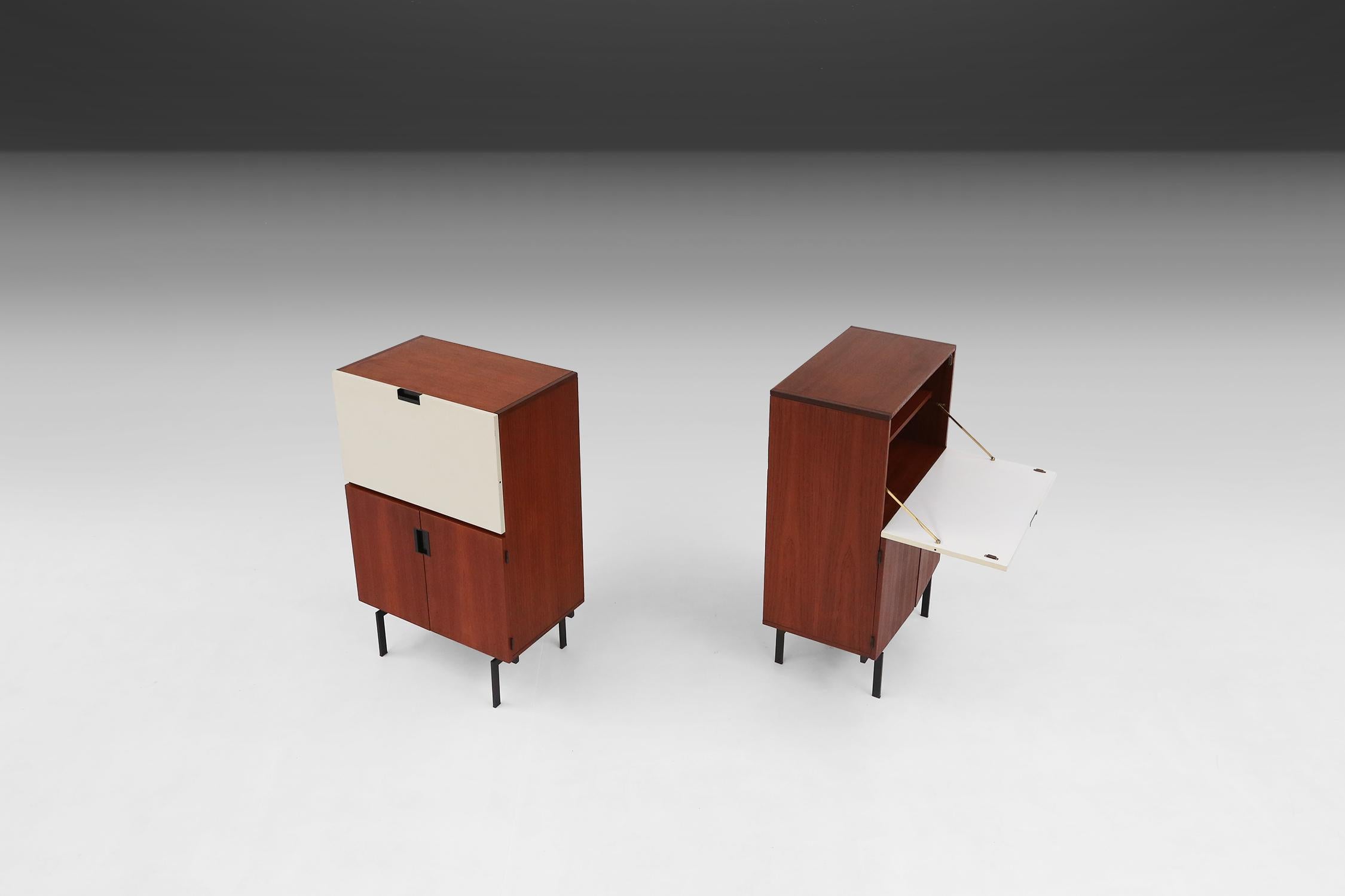Mid-Century Modern Set of Two Cees Braakman Cu07 Cabinets For Sale