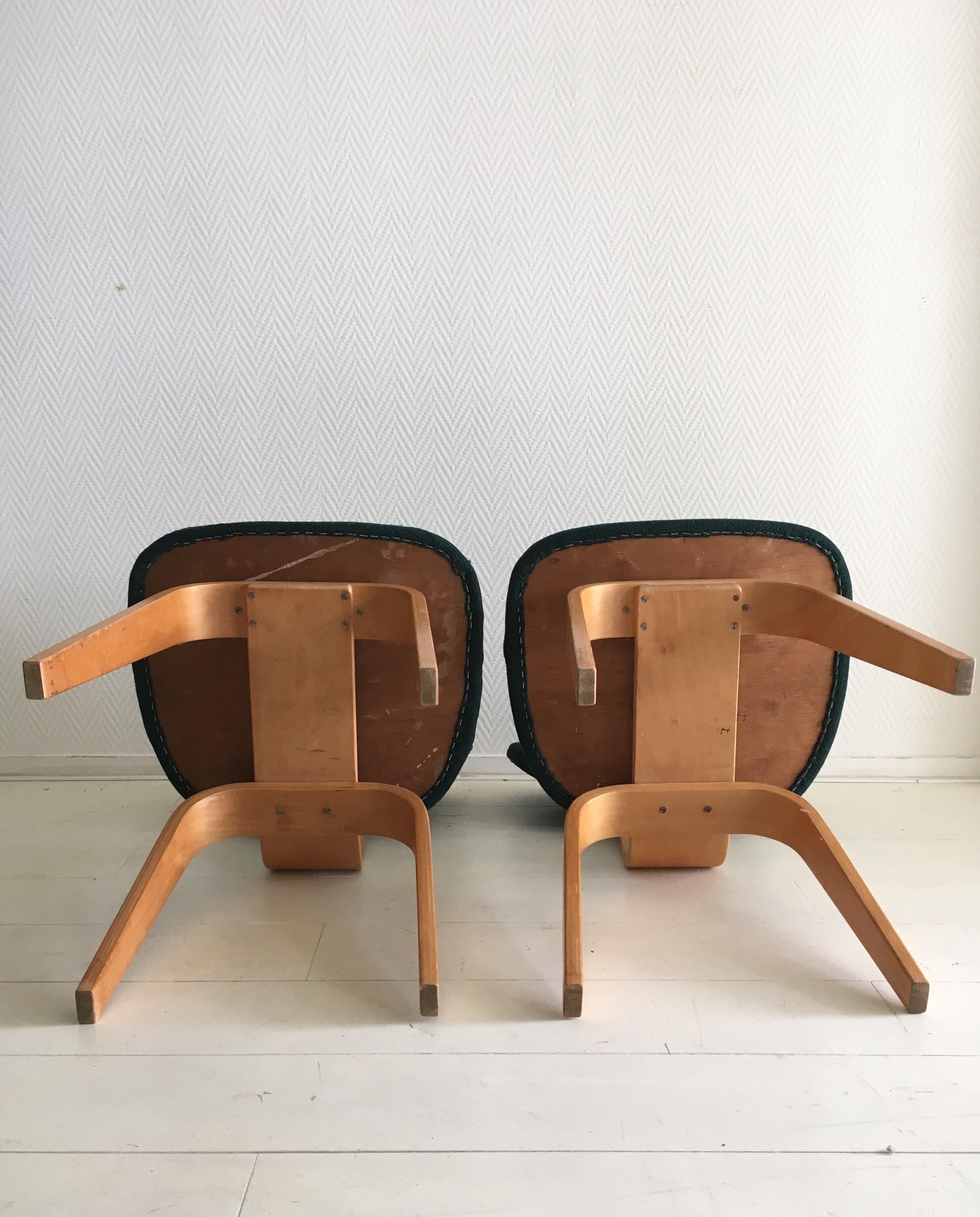 Set of Two Cees Braakman Dining Chairs for Pastoe, Model SB02, 1950s For Sale 1