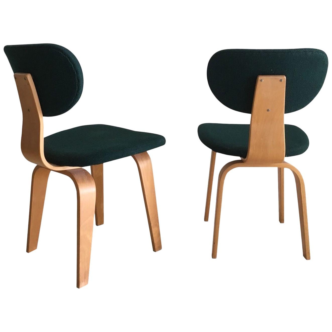 Set of Two Cees Braakman Dining Chairs for Pastoe, Model SB02, 1950s