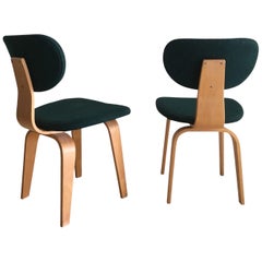 Retro Set of Two Cees Braakman Dining Chairs for Pastoe, Model SB02, 1950s