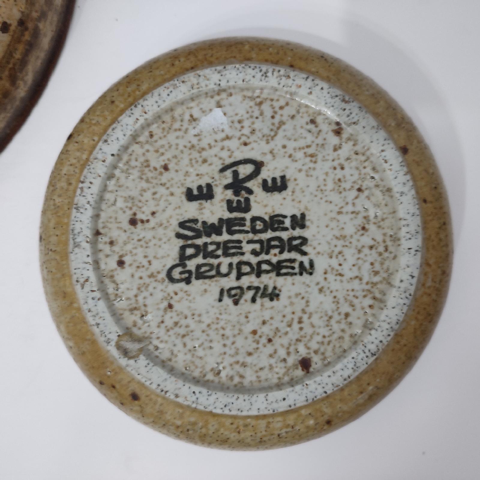 Set of Two Ceramic Bowls, Drejargruppen Rörstrand, 1974 For Sale 3