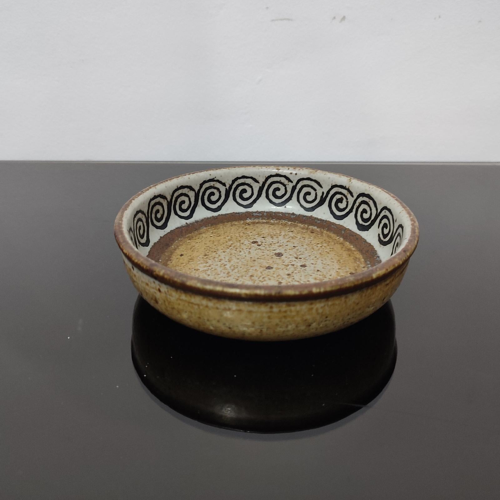 Stoneware Set of Two Ceramic Bowls, Drejargruppen Rörstrand, 1974 For Sale