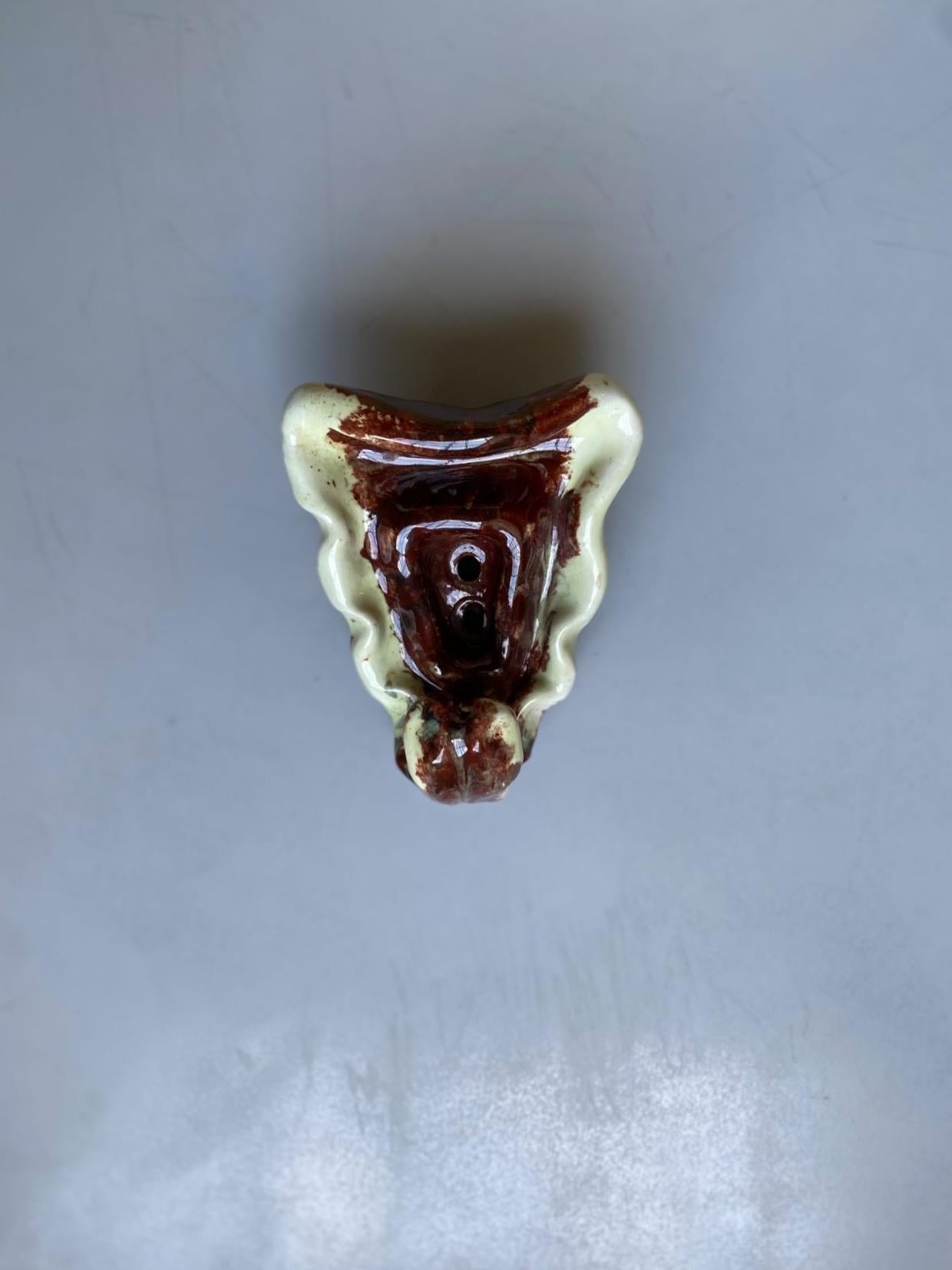 Set of two ceramic coat hangers, Gabbianelli production, Italy, 1950s In condizioni buone in vendita a Vigevano, PV