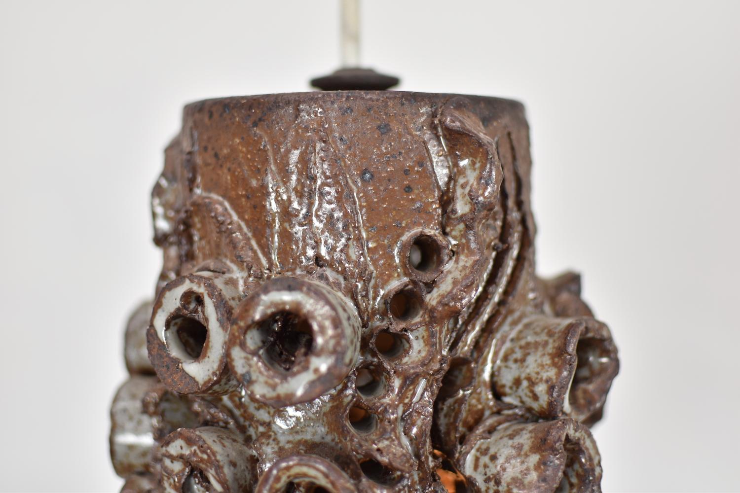 Set di due pendenti in ceramica di Bodil Marie Nielsen, Danimarca, anni '50 In condizioni buone in vendita a Antwerp, BE