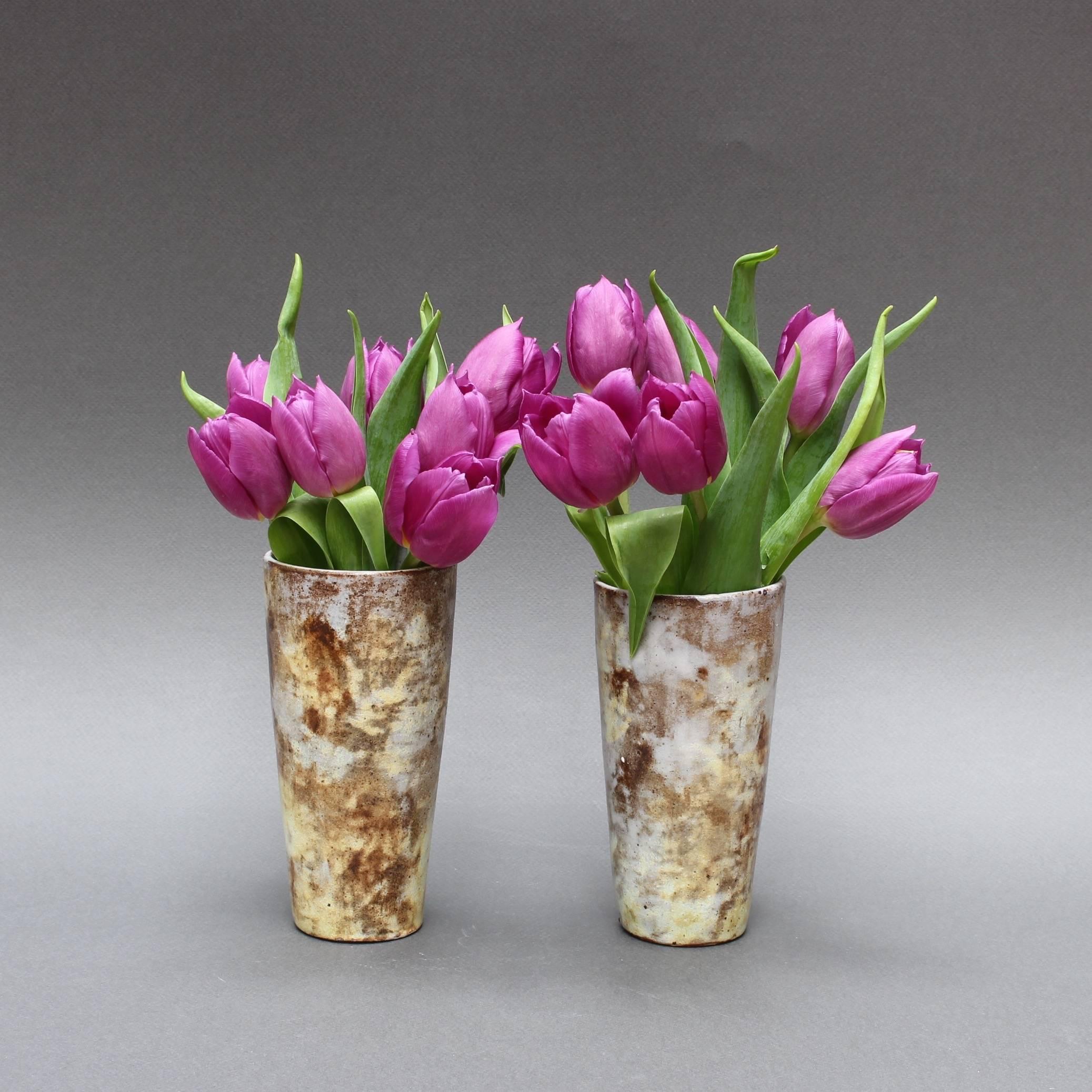 Set of Two Ceramic Vases by Alexandre Kostanda, circa 1960s In Good Condition In London, GB