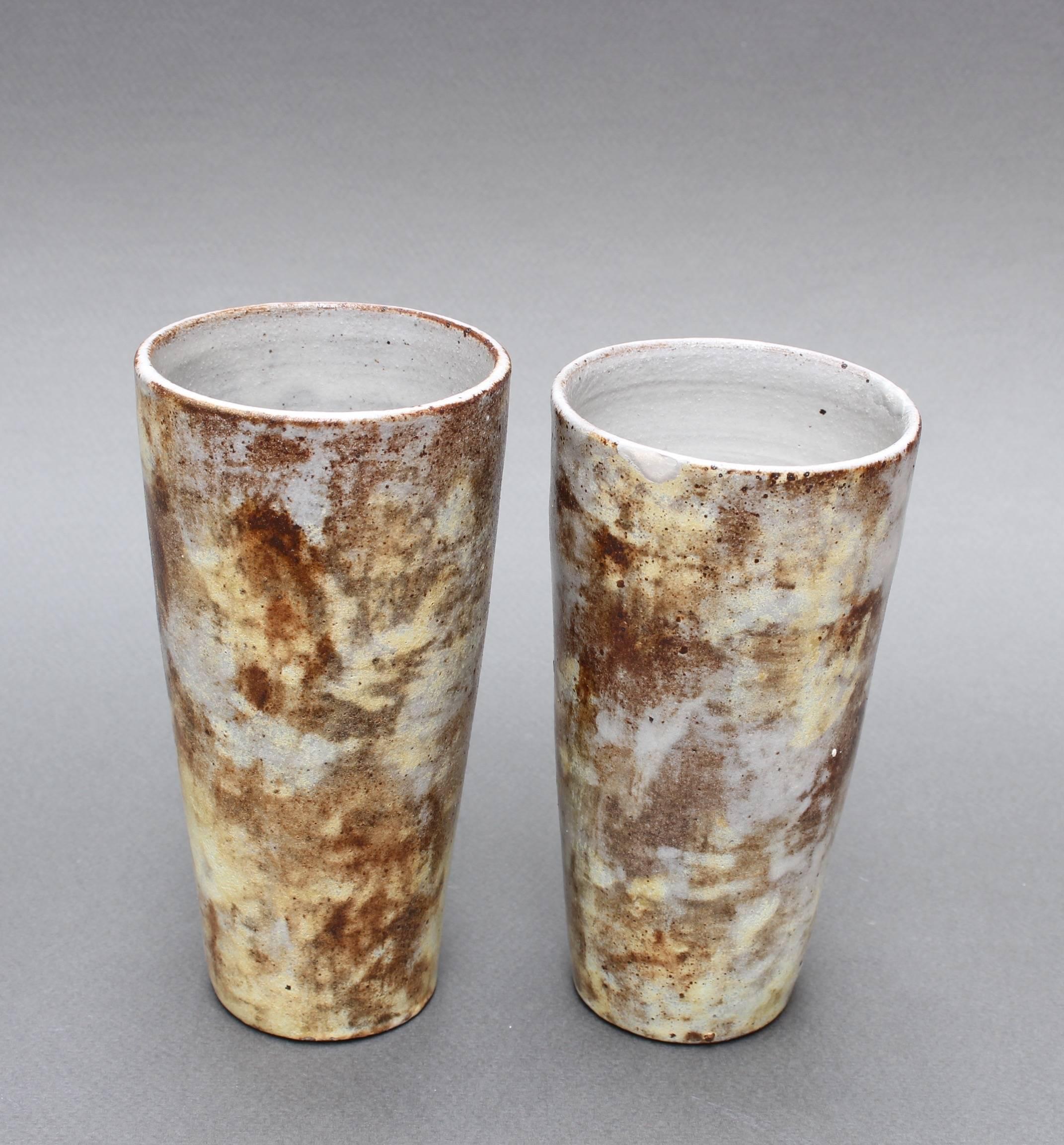 Set of Two Ceramic Vases by Alexandre Kostanda, circa 1960s 1